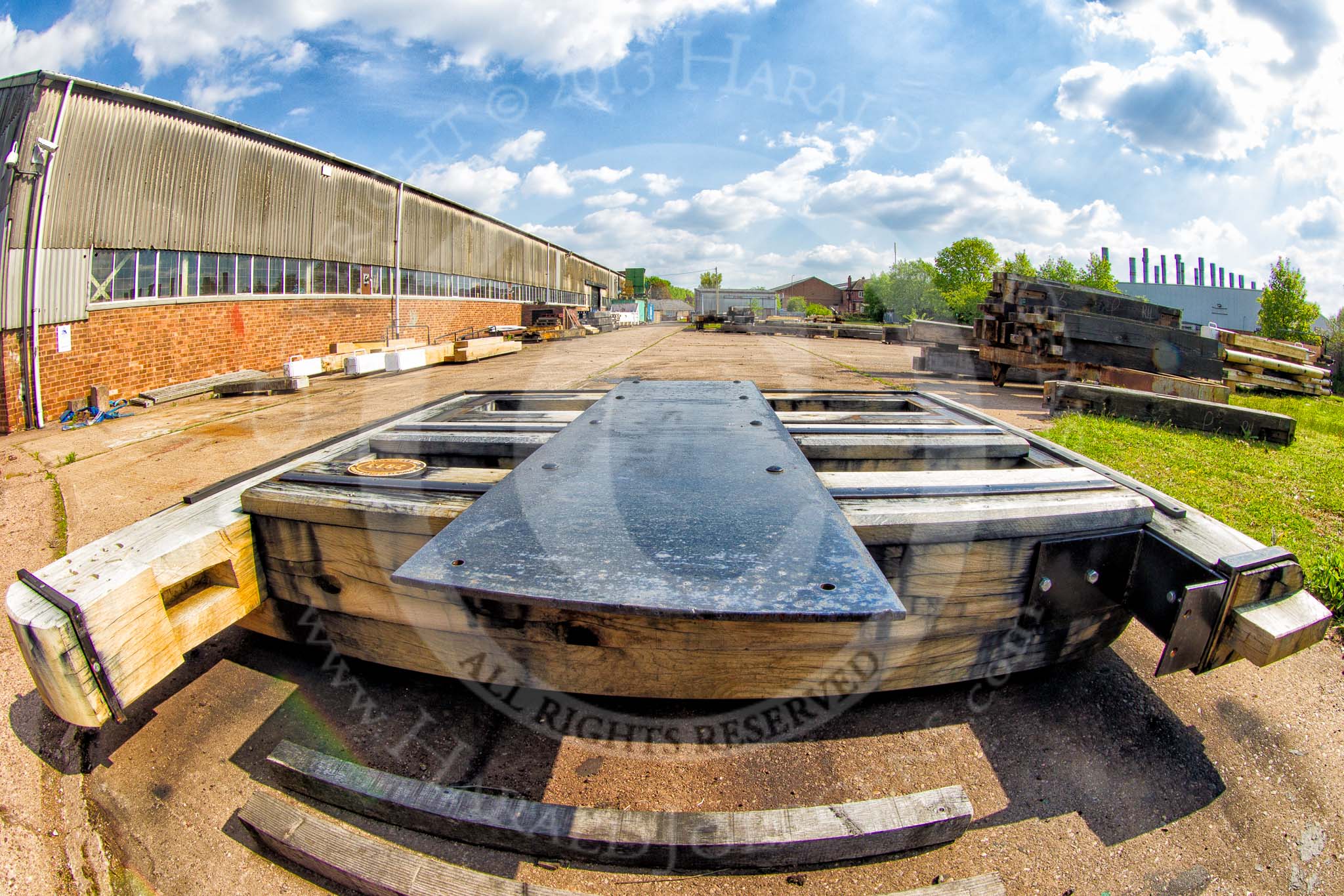 BCN Marathon Challenge 2013: Brand new 2013 lock gates at Bradley Workshop, where British Waterways/Canal & River Trust builds lock components..
Birmingham Canal Navigation,


United Kingdom,
on 25 May 2013 at 16:20, image #237
