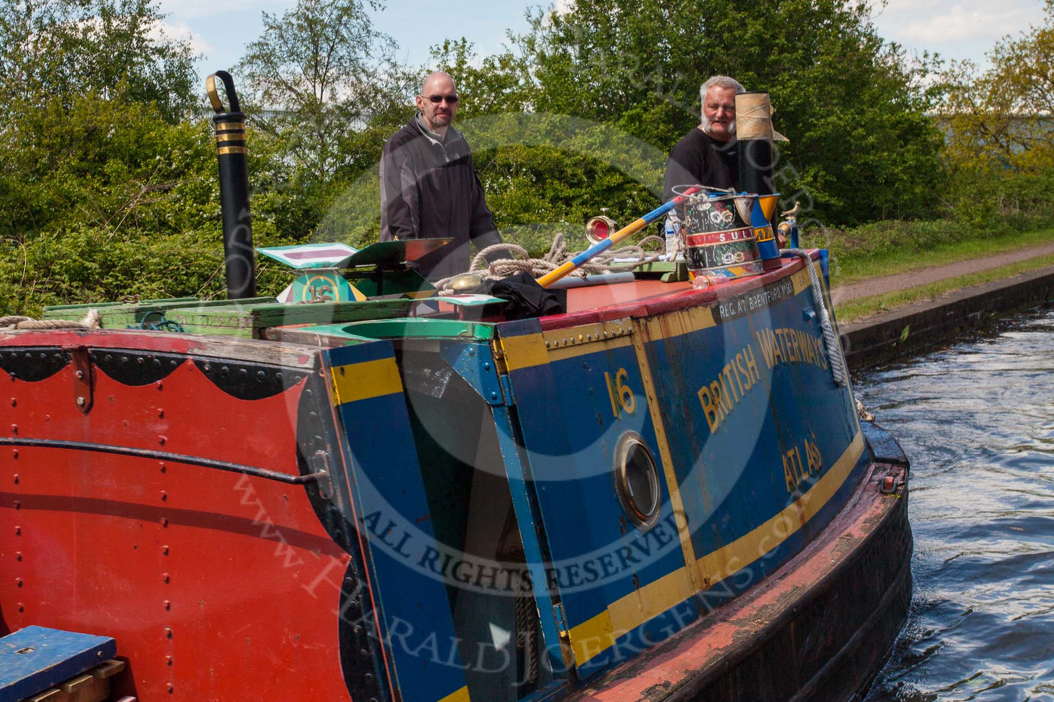 BCN Marathon Challenge 2013: Ex-British Waterways working boat "Atlas" overtaking "Felonious Mongoose" on the Daw End Branch..
Birmingham Canal Navigation,


United Kingdom,
on 26 May 2013 at 12:48, image #410