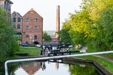 BCN Marathon Challenge 2013: Walsall No. 7 lock seen from the No. 6 Lock, with Albion Flour Mill next to the bottom lock, and Walsall Junction, near the chimney, behind..
Birmingham Canal Navigation,


United Kingdom,
on 26 May 2013 at 05:46, image #345