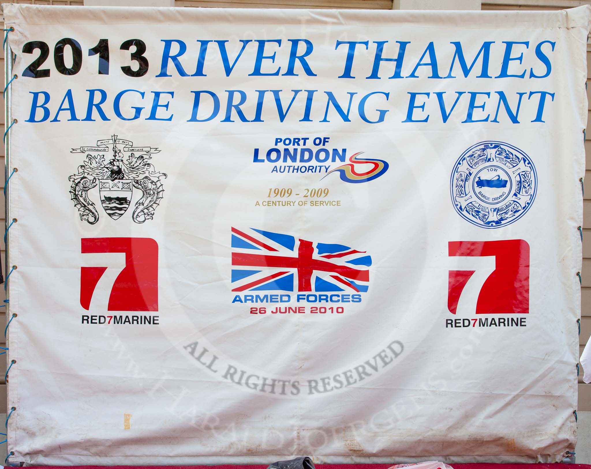 TOW River Thames Barge Driving Race 2013: The presentation stage at Greenwich College Gardens..
River Thames between Greenwich and Westminster,
London,

United Kingdom,
on 13 July 2013 at 09:42, image #12