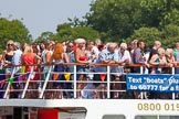 TOW River Thames Barge Driving Race 2013: Spectators on board of pleasure boat "Golden Jubilee" by Capital Pleasure Boats (www.cpbs.co.uk)..
River Thames between Greenwich and Westminster,
London,

United Kingdom,
on 13 July 2013 at 11:31, image #29