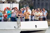 TOW River Thames Barge Driving Race 2013: Spectators on board of the Thames Pleasure Cruises boat "Suerita"..
River Thames between Greenwich and Westminster,
London,

United Kingdom,
on 13 July 2013 at 13:23, image #322