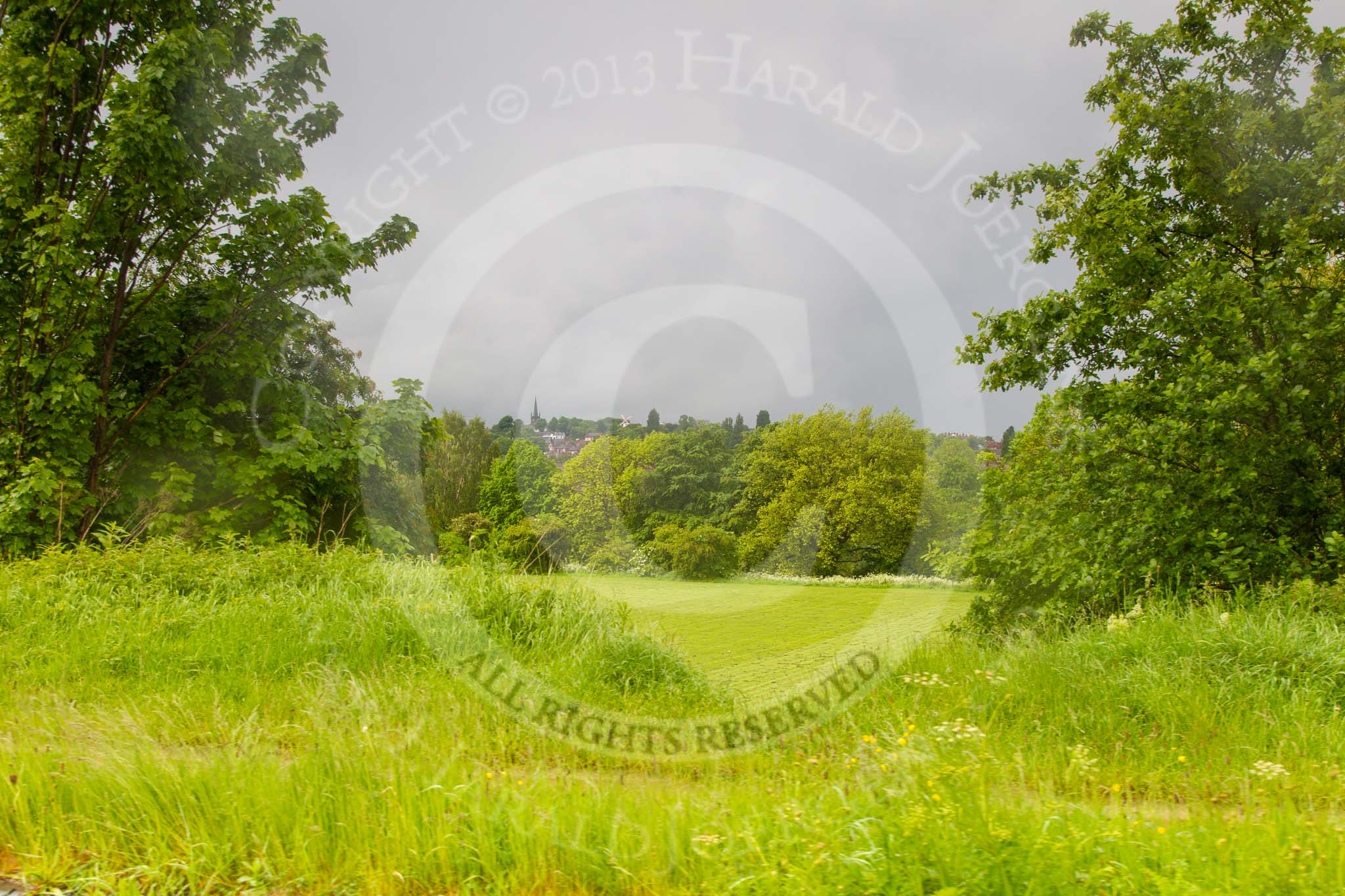 BCN Marathon Challenge 2014: Wednesbury, seen from the Tame Valley Canal: The spire of St Bartholomews Church and Wednesbury Windmill..
Birmingham Canal Navigation,


United Kingdom,
on 24 May 2014 at 15:36, image #153