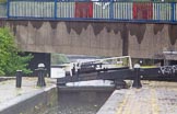 BCN Marathon Challenge 2014: Aston Locks on the Birmingham & Fazeley Canal, seen from Aston Lock Nr 2  at Fartmouth Middleway Bridge.
Birmingham Canal Navigation,


United Kingdom,
on 24 May 2014 at 10:24, image #104
