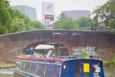 BCN Marathon Challenge 2014: Narrowboat Felonious Mongoose leaving Aston Top Lock on the Birmingham & Fazeley Canal, just below a huge Birmingham Science Park billboard for "Show Boat"..
Birmingham Canal Navigation,


United Kingdom,
on 24 May 2014 at 10:26, image #105