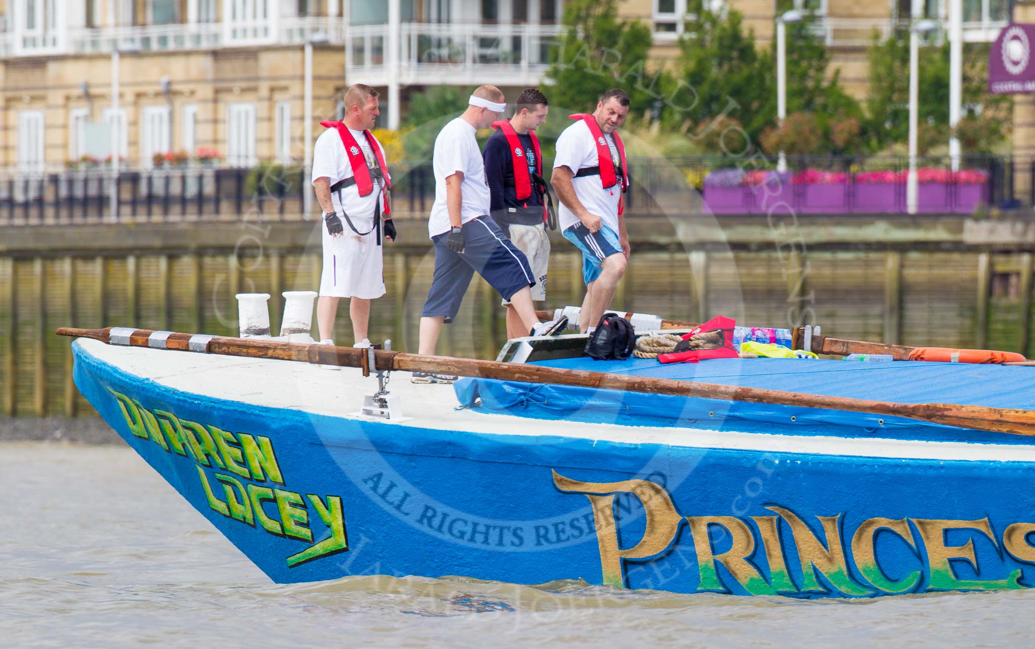 TOW River Thames Barge Driving Race 2014.
River Thames between Greenwich and Westminster,
London,

United Kingdom,
on 28 June 2014 at 11:52, image #28