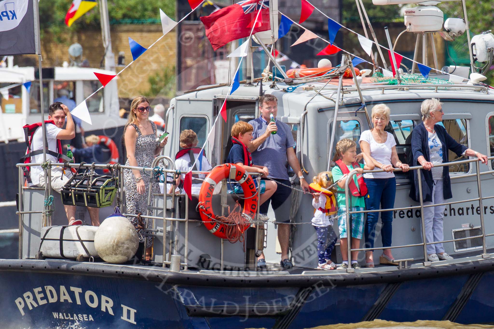 TOW River Thames Barge Driving Race 2014.
River Thames between Greenwich and Westminster,
London,

United Kingdom,
on 28 June 2014 at 12:28, image #69