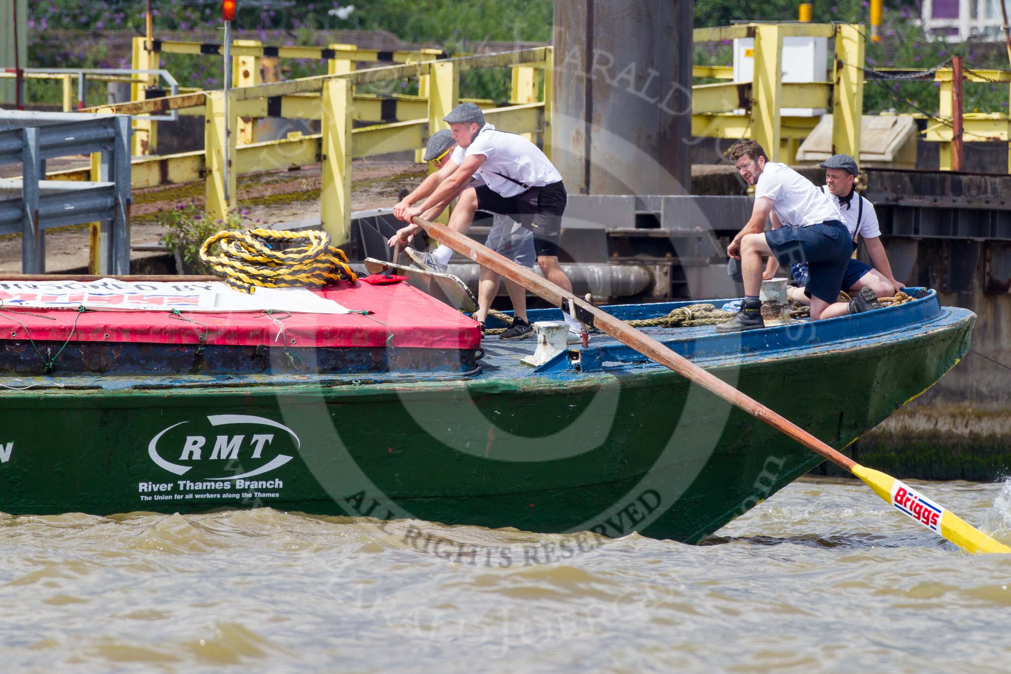 TOW River Thames Barge Driving Race 2014.
River Thames between Greenwich and Westminster,
London,

United Kingdom,
on 28 June 2014 at 12:32, image #86