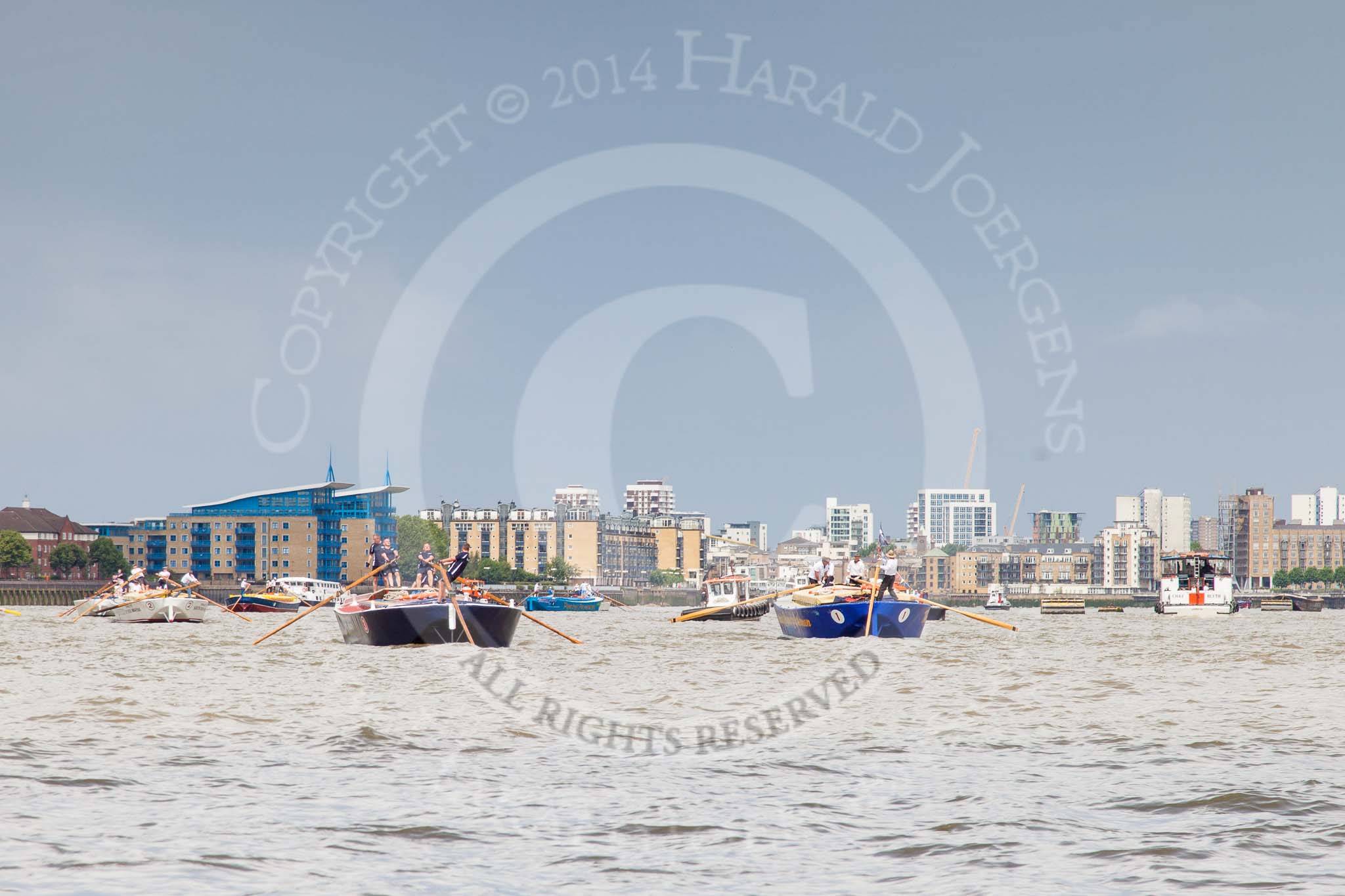 TOW River Thames Barge Driving Race 2014.
River Thames between Greenwich and Westminster,
London,

United Kingdom,
on 28 June 2014 at 12:37, image #106