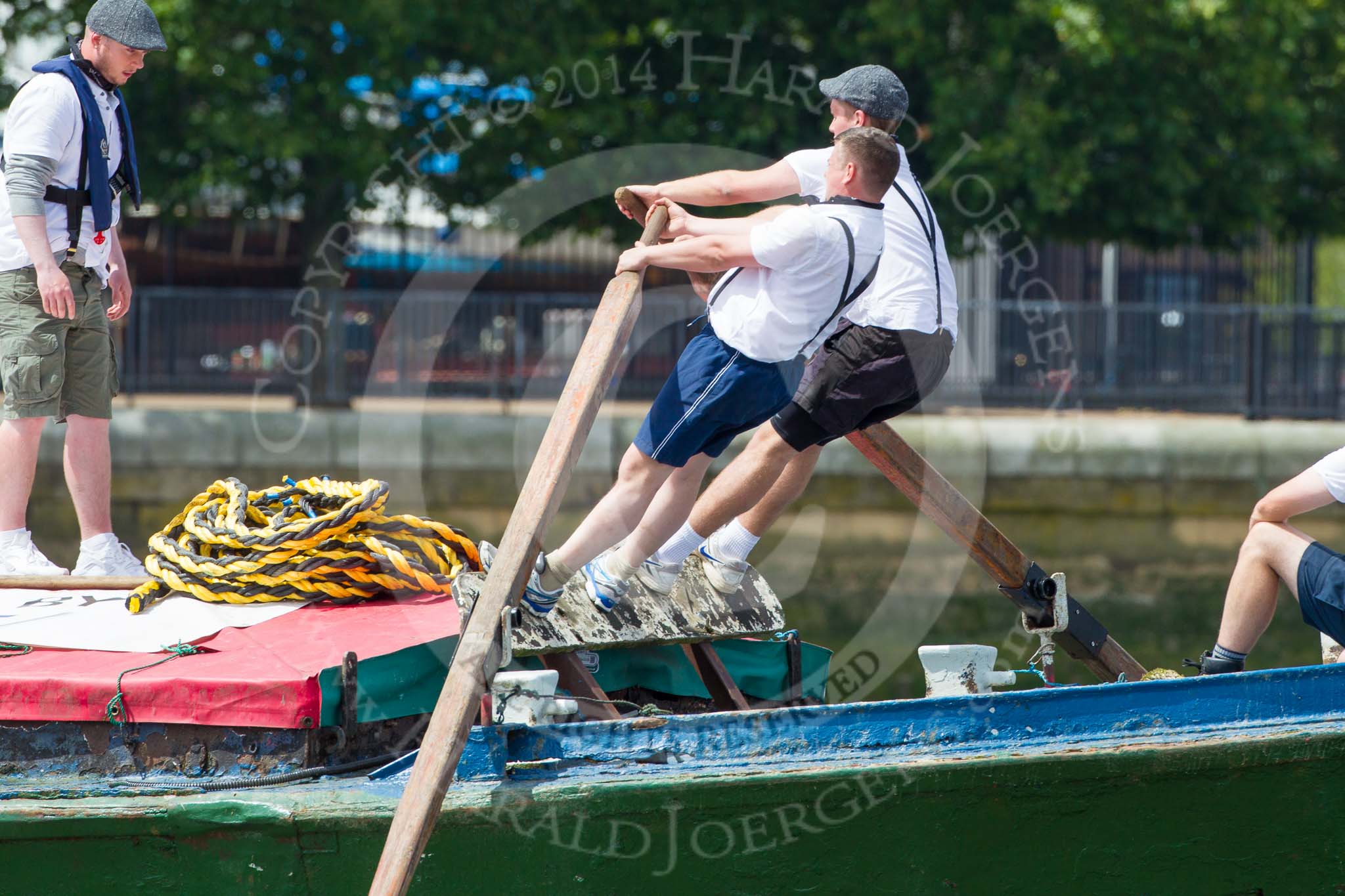TOW River Thames Barge Driving Race 2014.
River Thames between Greenwich and Westminster,
London,

United Kingdom,
on 28 June 2014 at 12:41, image #118