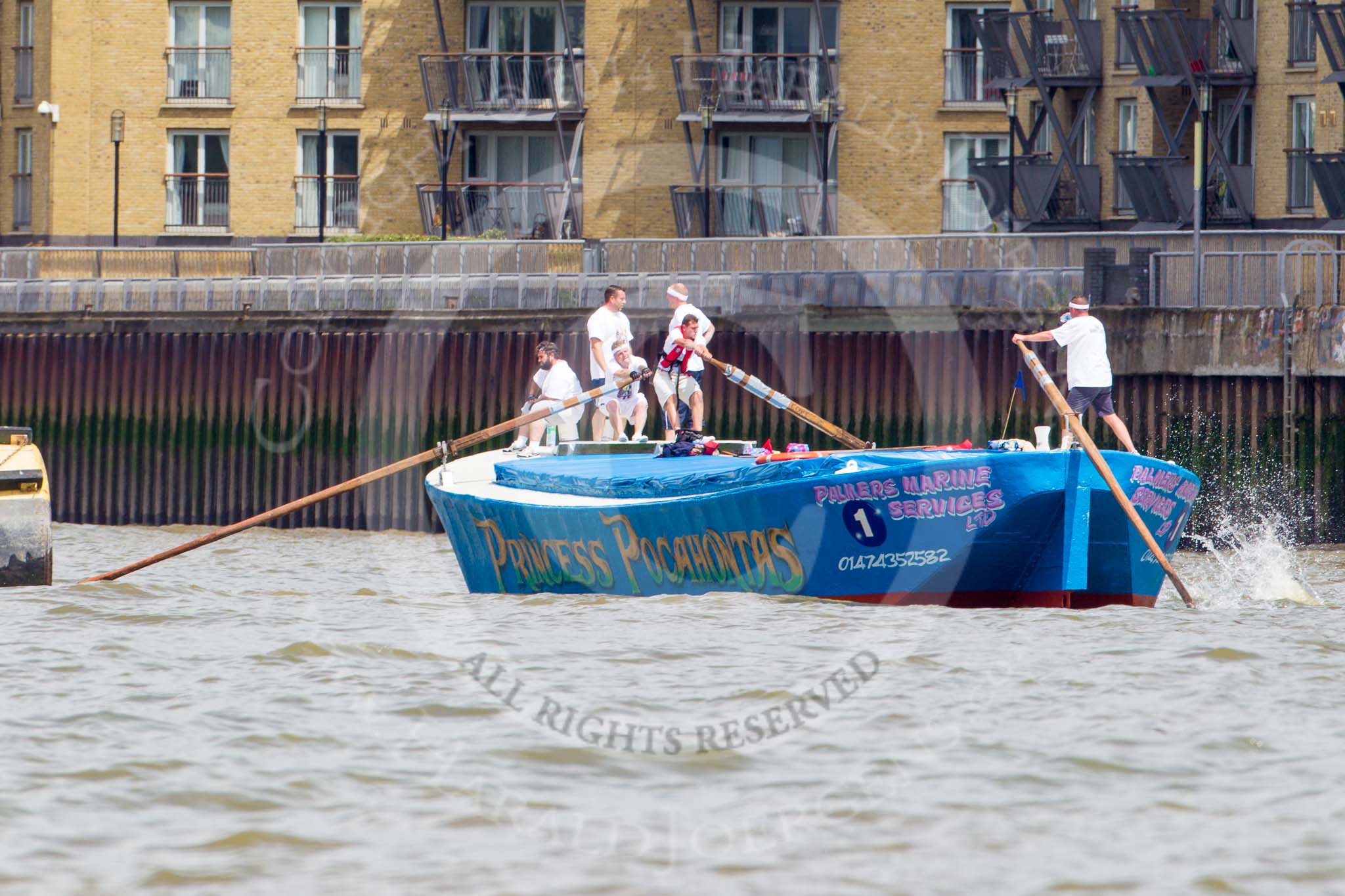 TOW River Thames Barge Driving Race 2014.
River Thames between Greenwich and Westminster,
London,

United Kingdom,
on 28 June 2014 at 12:43, image #124