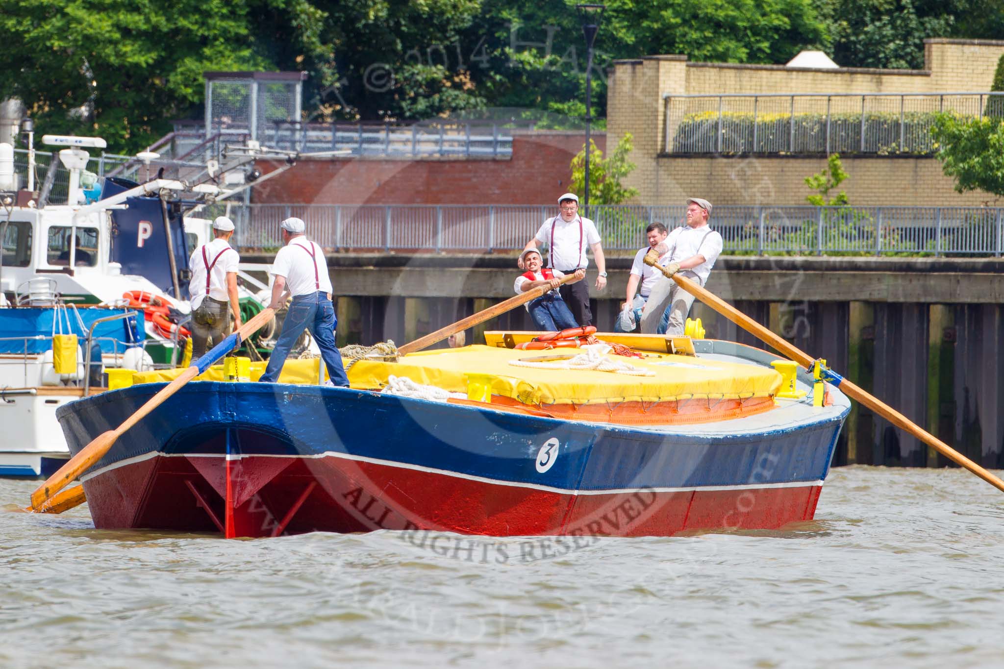 TOW River Thames Barge Driving Race 2014.
River Thames between Greenwich and Westminster,
London,

United Kingdom,
on 28 June 2014 at 12:43, image #127