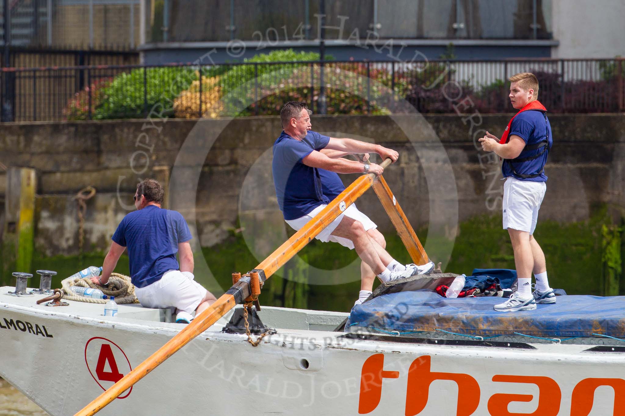 TOW River Thames Barge Driving Race 2014.
River Thames between Greenwich and Westminster,
London,

United Kingdom,
on 28 June 2014 at 12:44, image #129