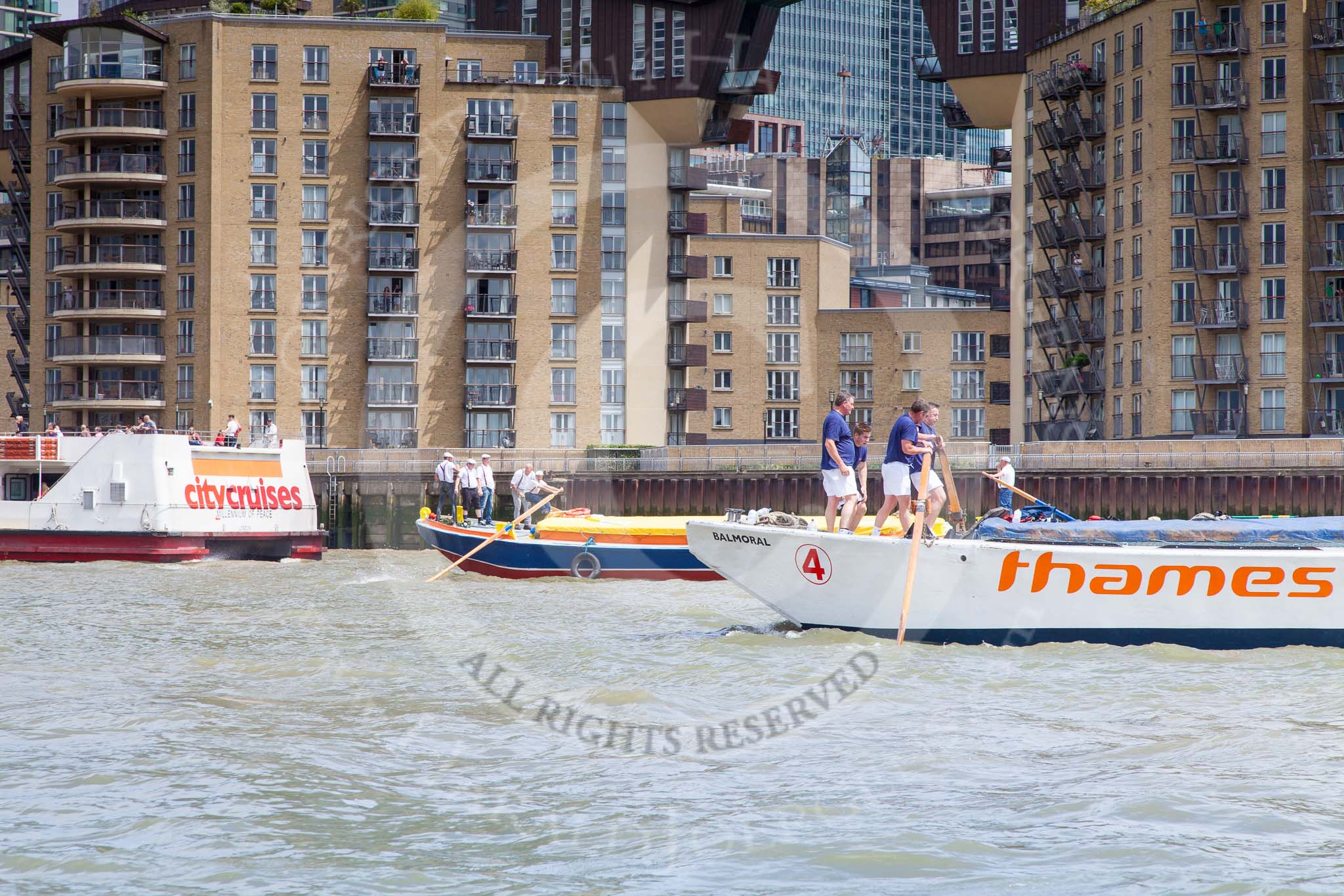 TOW River Thames Barge Driving Race 2014.
River Thames between Greenwich and Westminster,
London,

United Kingdom,
on 28 June 2014 at 12:47, image #136