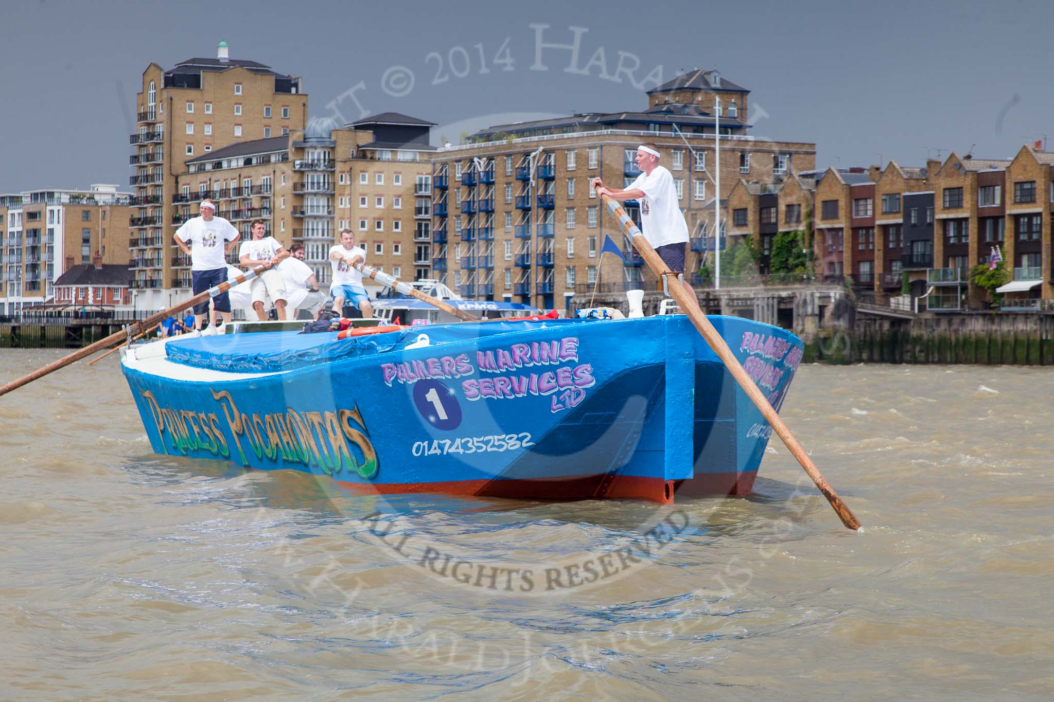 TOW River Thames Barge Driving Race 2014.
River Thames between Greenwich and Westminster,
London,

United Kingdom,
on 28 June 2014 at 12:55, image #165