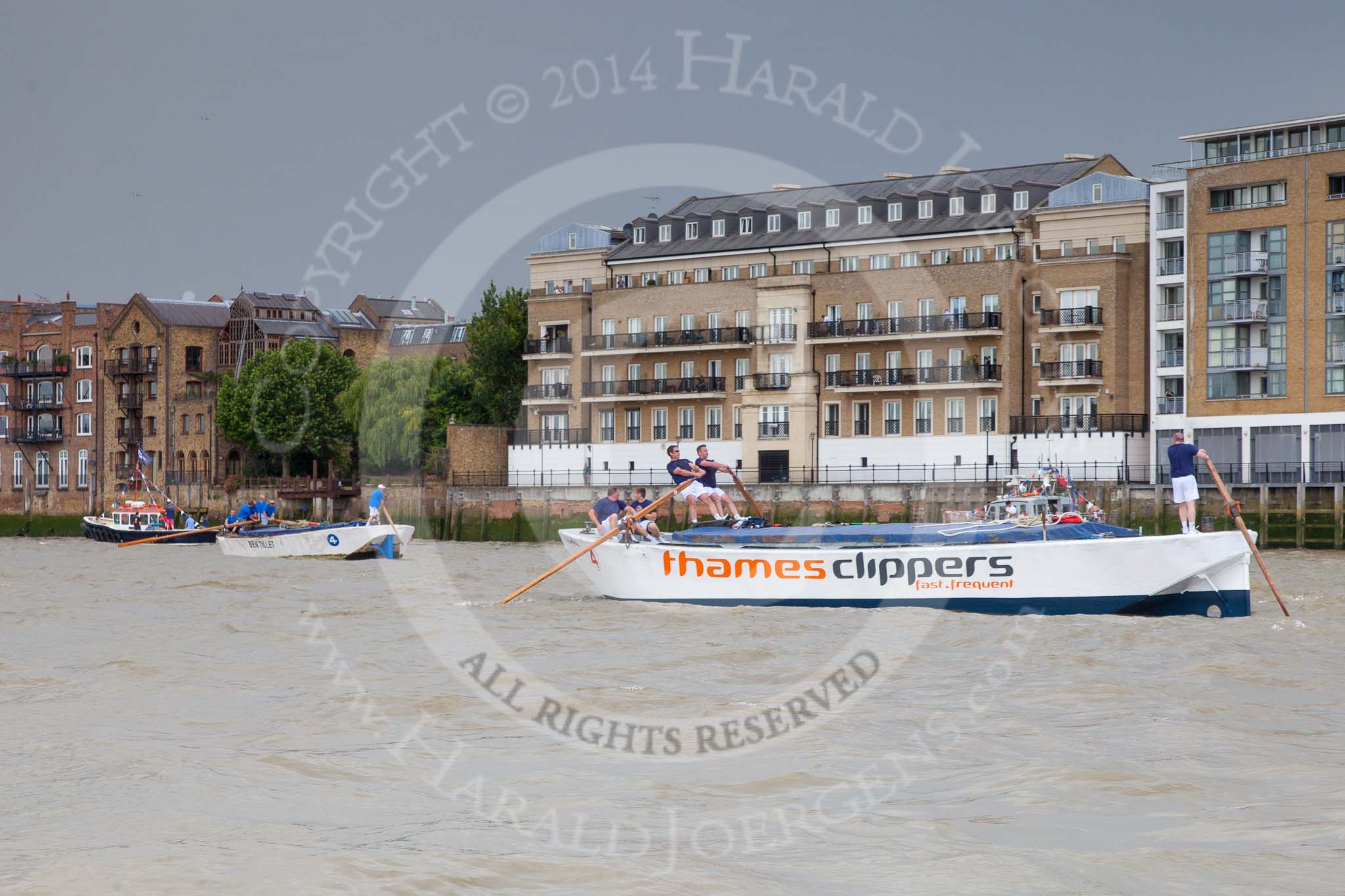 TOW River Thames Barge Driving Race 2014.
River Thames between Greenwich and Westminster,
London,

United Kingdom,
on 28 June 2014 at 12:58, image #177