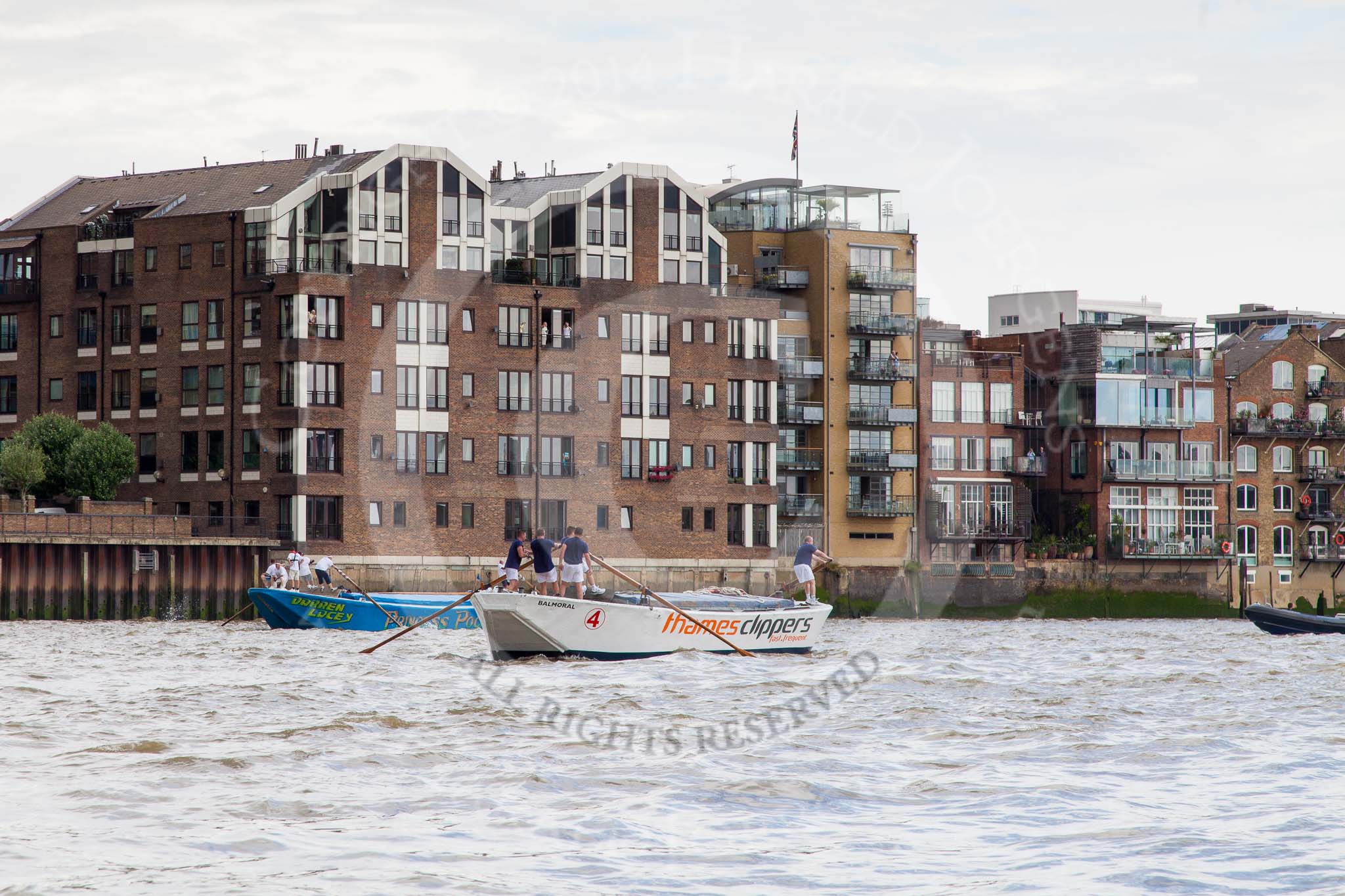 TOW River Thames Barge Driving Race 2014.
River Thames between Greenwich and Westminster,
London,

United Kingdom,
on 28 June 2014 at 13:02, image #182