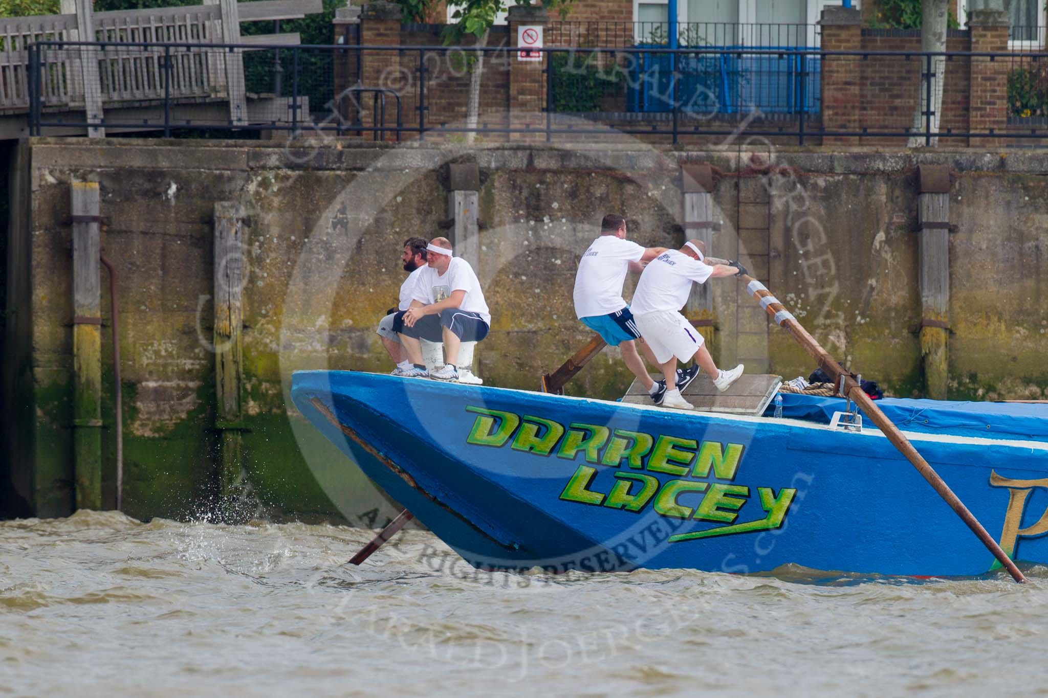 TOW River Thames Barge Driving Race 2014.
River Thames between Greenwich and Westminster,
London,

United Kingdom,
on 28 June 2014 at 13:03, image #186