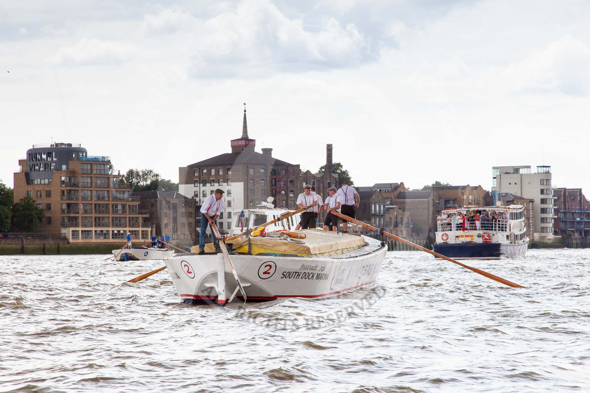 TOW River Thames Barge Driving Race 2014.
River Thames between Greenwich and Westminster,
London,

United Kingdom,
on 28 June 2014 at 13:12, image #203