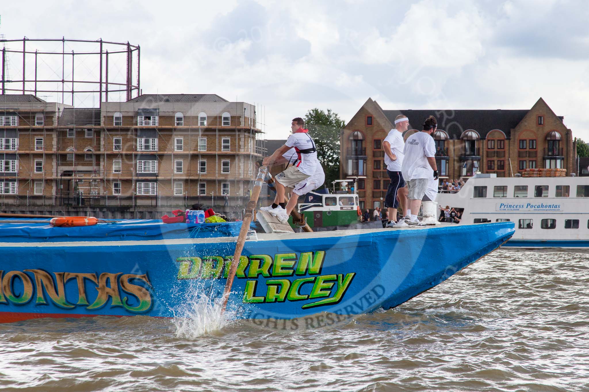 TOW River Thames Barge Driving Race 2014.
River Thames between Greenwich and Westminster,
London,

United Kingdom,
on 28 June 2014 at 13:13, image #208