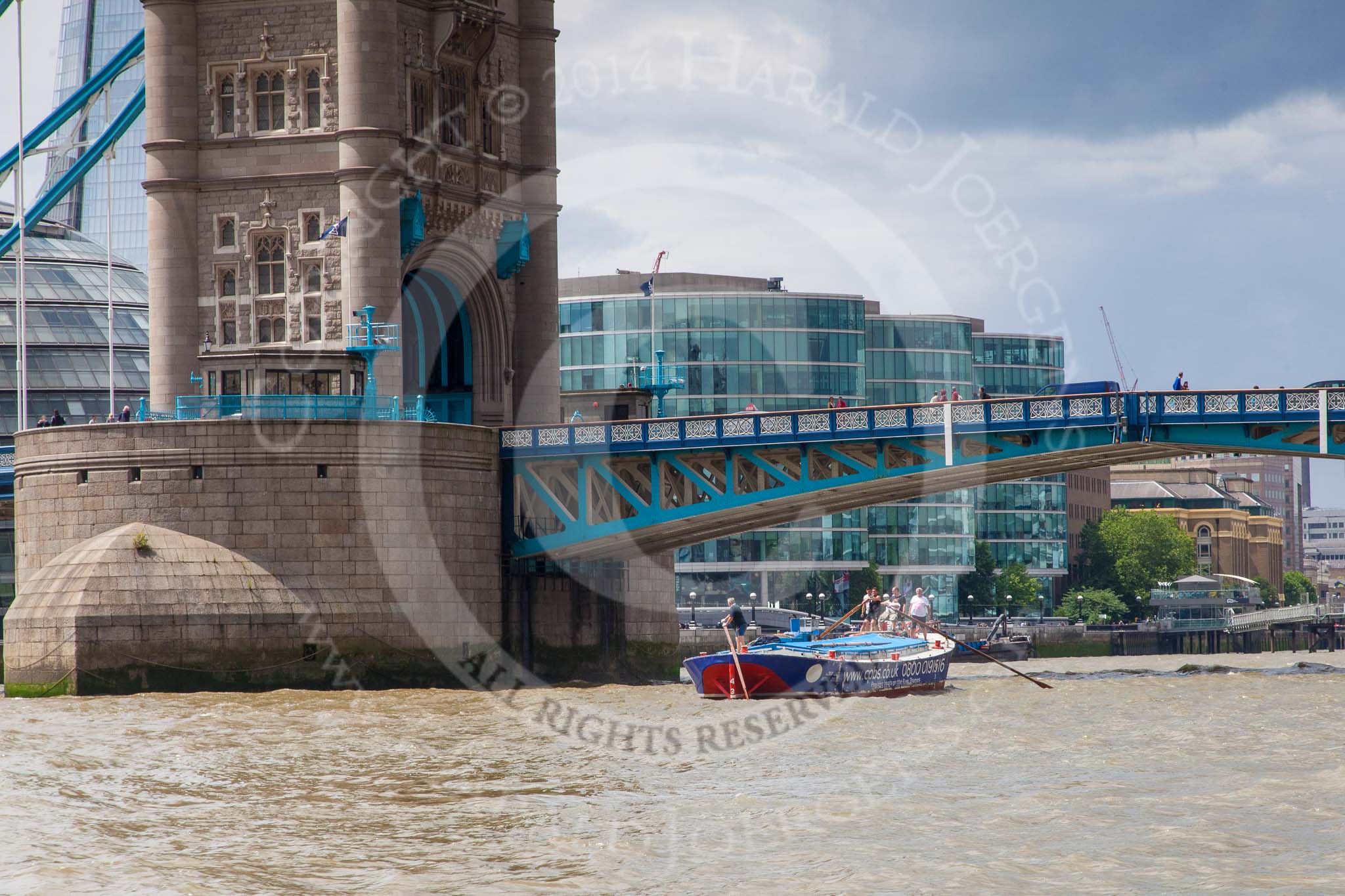 TOW River Thames Barge Driving Race 2014.
River Thames between Greenwich and Westminster,
London,

United Kingdom,
on 28 June 2014 at 13:20, image #221