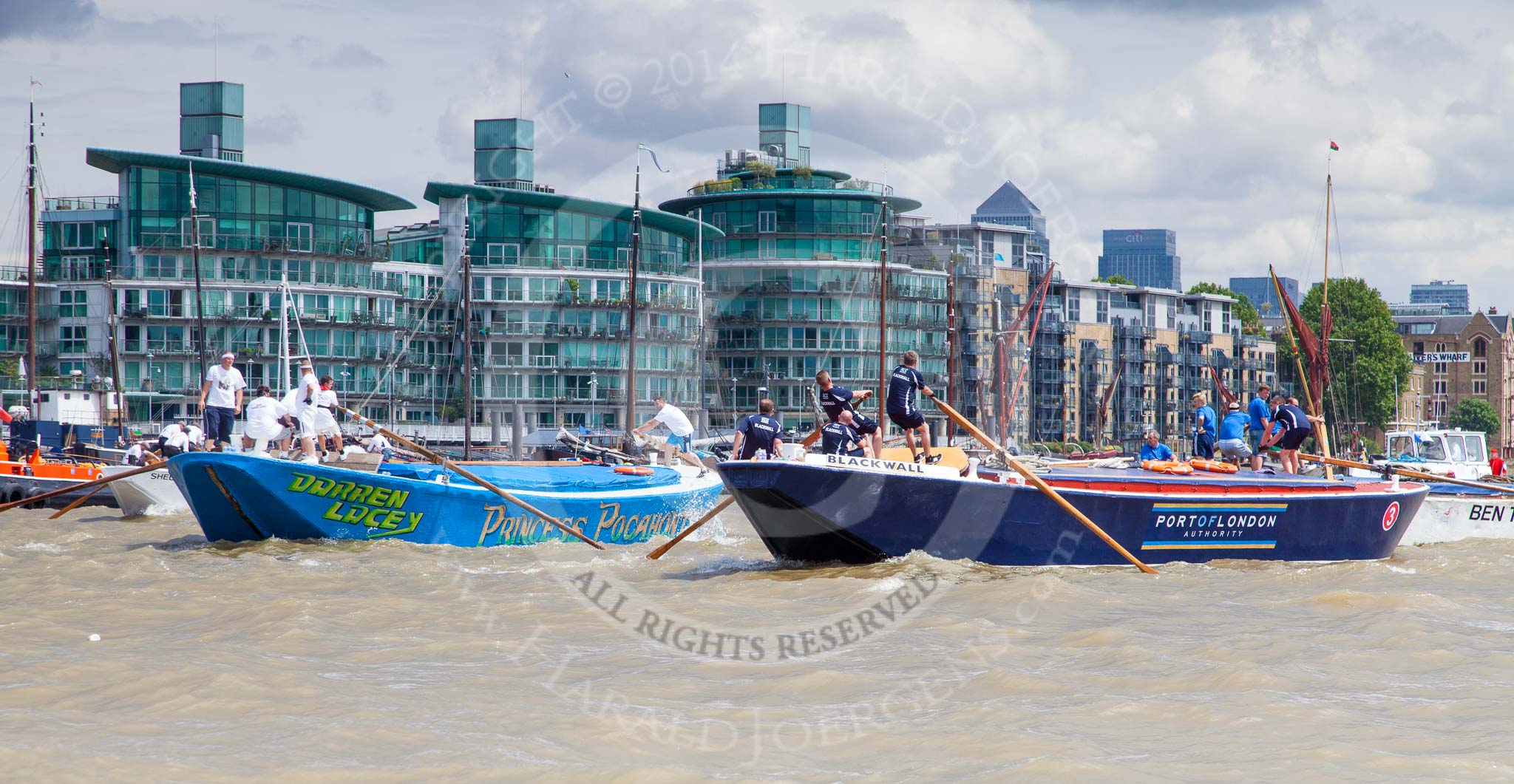 TOW River Thames Barge Driving Race 2014.
River Thames between Greenwich and Westminster,
London,

United Kingdom,
on 28 June 2014 at 13:29, image #243