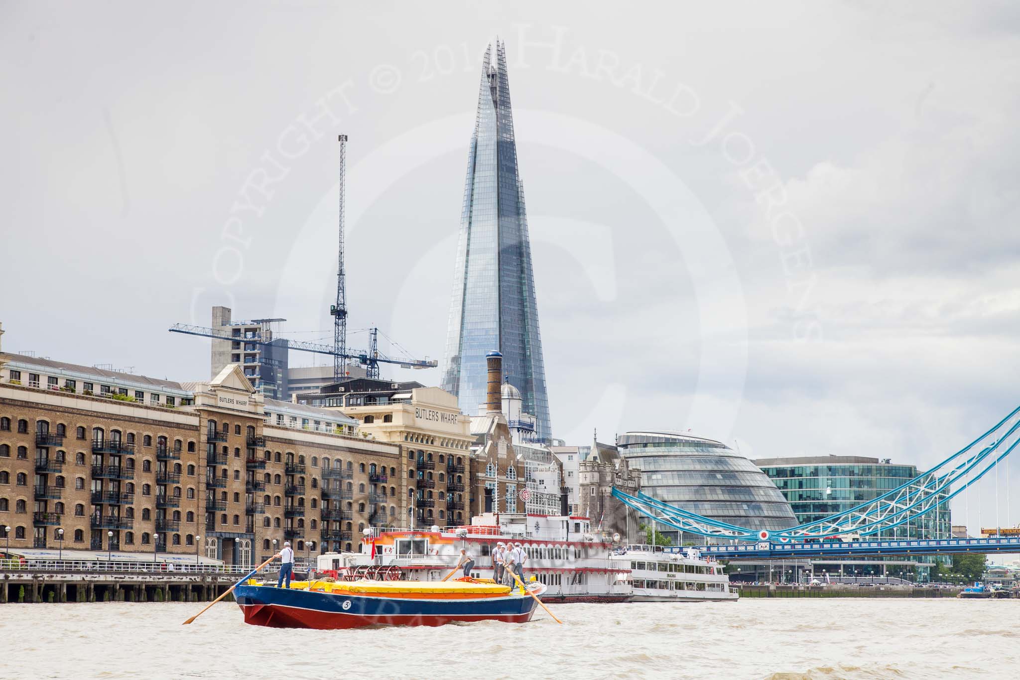 TOW River Thames Barge Driving Race 2014.
River Thames between Greenwich and Westminster,
London,

United Kingdom,
on 28 June 2014 at 13:36, image #263