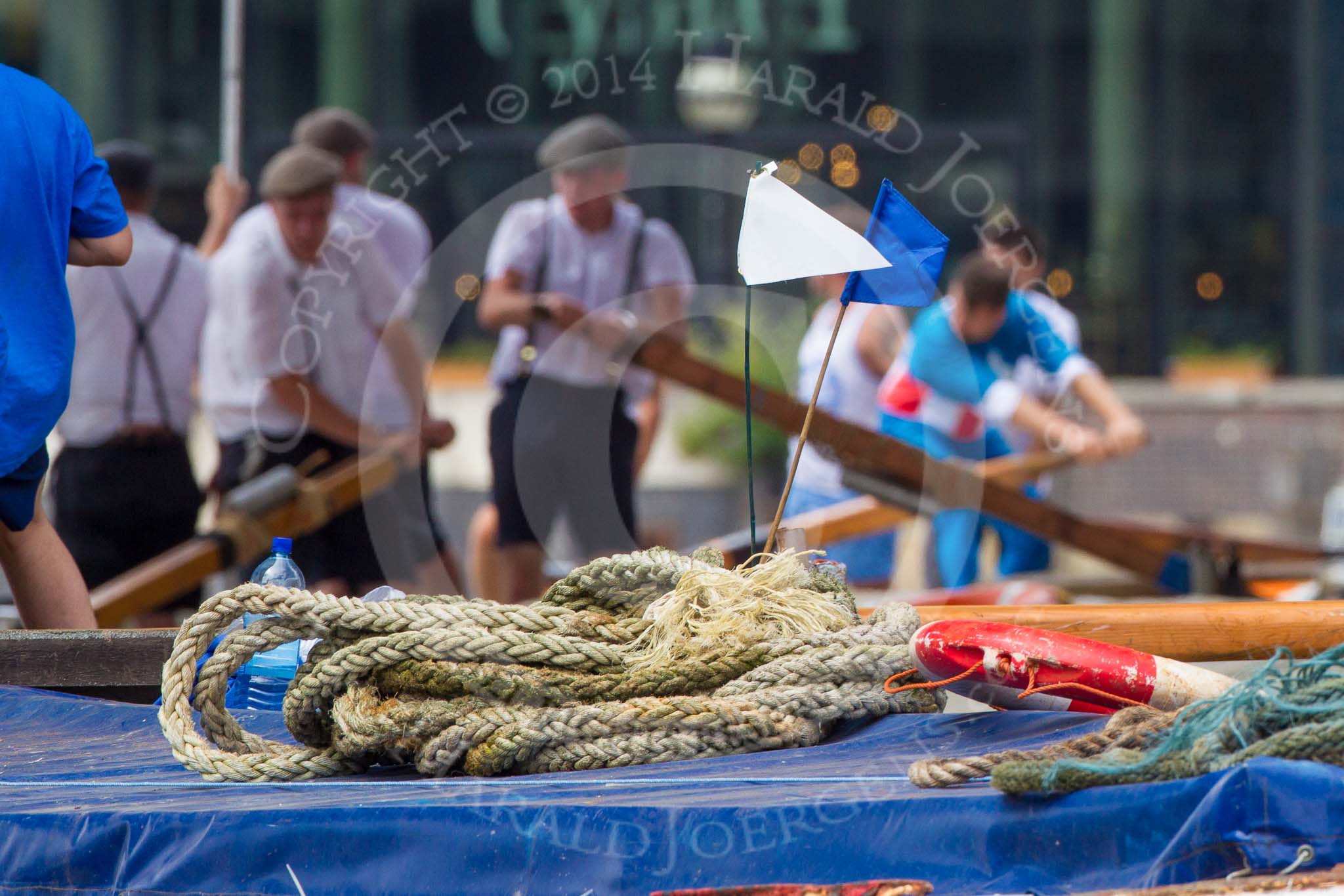 TOW River Thames Barge Driving Race 2014.
River Thames between Greenwich and Westminster,
London,

United Kingdom,
on 28 June 2014 at 13:43, image #275