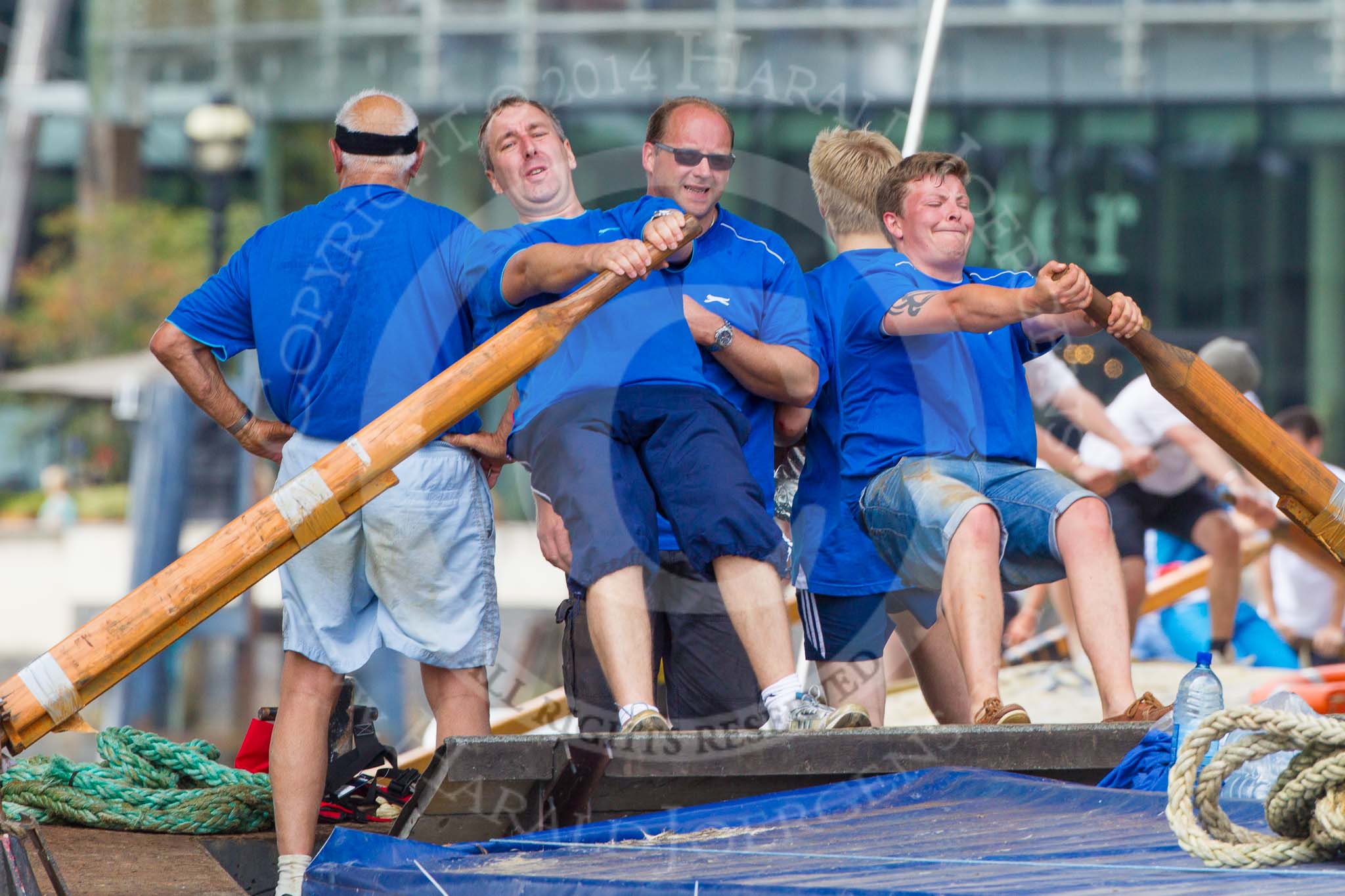 TOW River Thames Barge Driving Race 2014.
River Thames between Greenwich and Westminster,
London,

United Kingdom,
on 28 June 2014 at 13:43, image #277