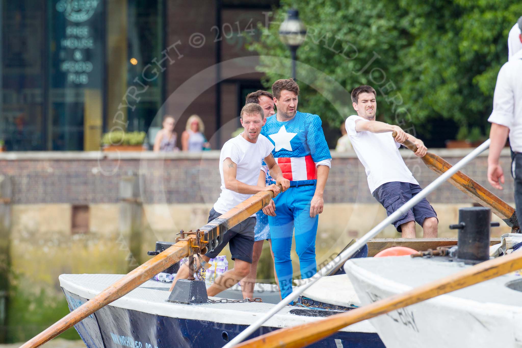 TOW River Thames Barge Driving Race 2014.
River Thames between Greenwich and Westminster,
London,

United Kingdom,
on 28 June 2014 at 13:44, image #279