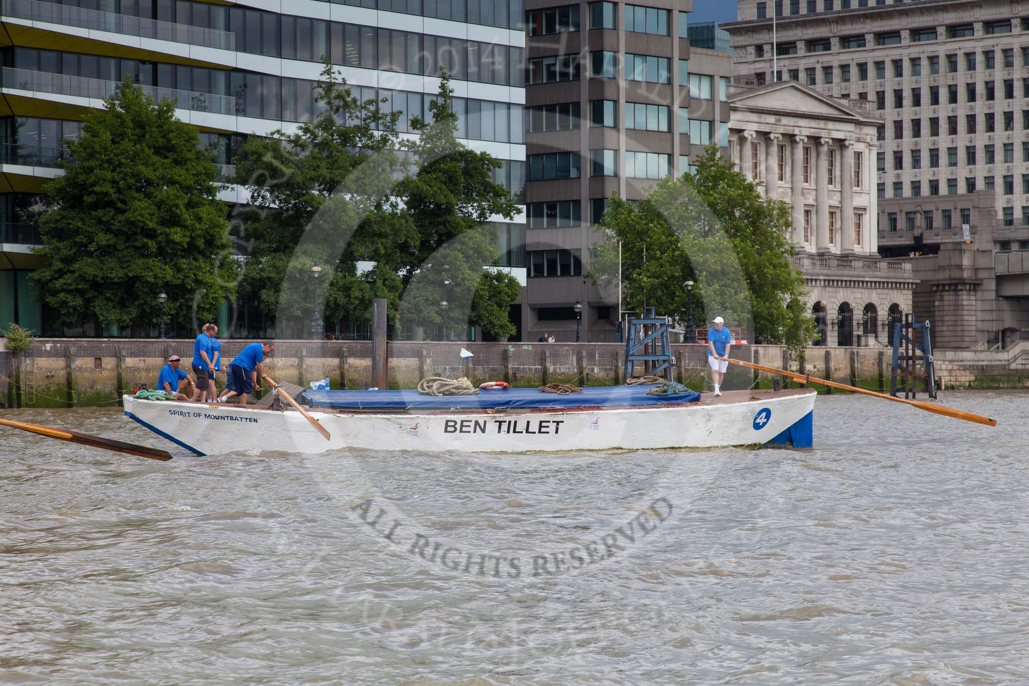 TOW River Thames Barge Driving Race 2014.
River Thames between Greenwich and Westminster,
London,

United Kingdom,
on 28 June 2014 at 13:45, image #289