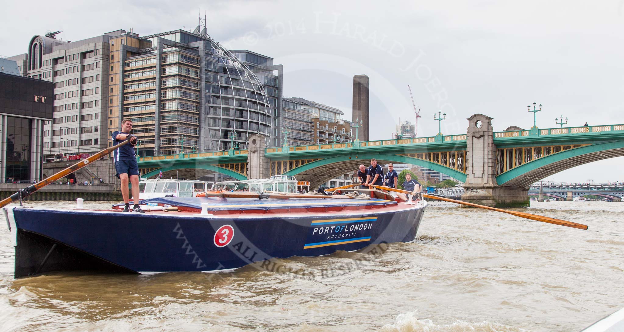 TOW River Thames Barge Driving Race 2014.
River Thames between Greenwich and Westminster,
London,

United Kingdom,
on 28 June 2014 at 13:46, image #294