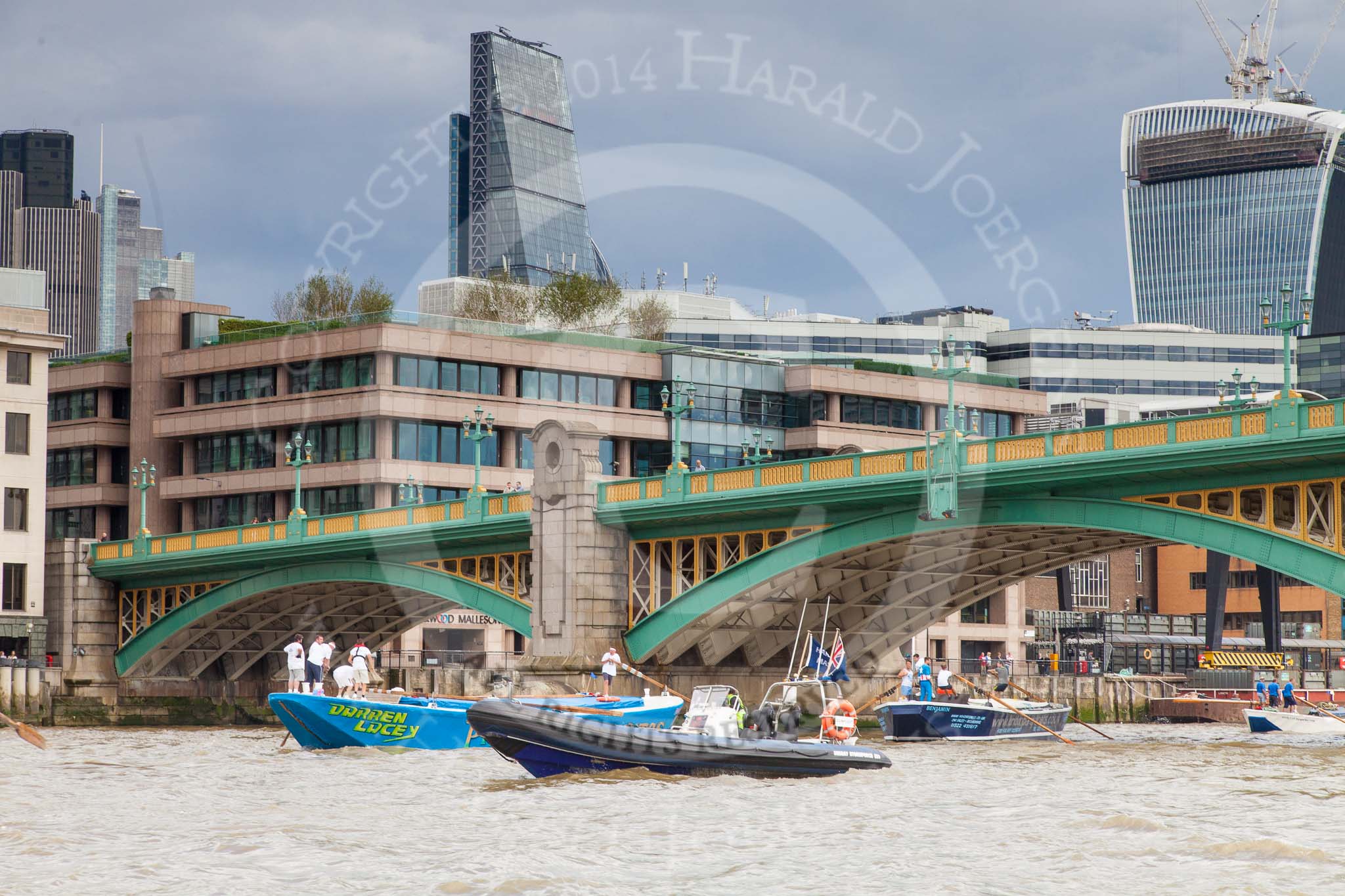 TOW River Thames Barge Driving Race 2014.
River Thames between Greenwich and Westminster,
London,

United Kingdom,
on 28 June 2014 at 13:47, image #300