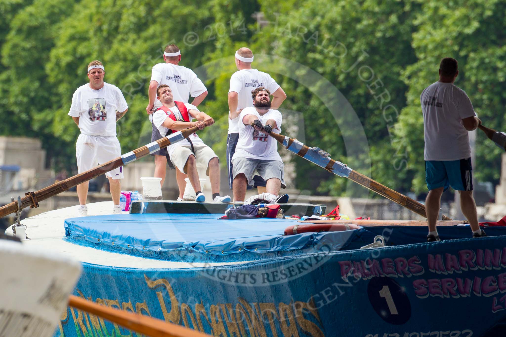 TOW River Thames Barge Driving Race 2014.
River Thames between Greenwich and Westminster,
London,

United Kingdom,
on 28 June 2014 at 13:55, image #337