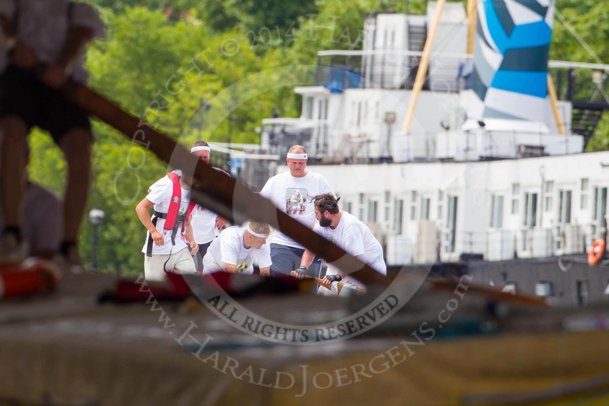 TOW River Thames Barge Driving Race 2014.
River Thames between Greenwich and Westminster,
London,

United Kingdom,
on 28 June 2014 at 13:55, image #339