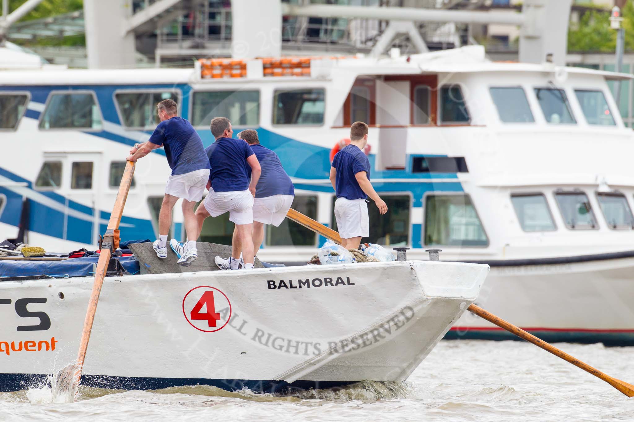 TOW River Thames Barge Driving Race 2014.
River Thames between Greenwich and Westminster,
London,

United Kingdom,
on 28 June 2014 at 14:07, image #369