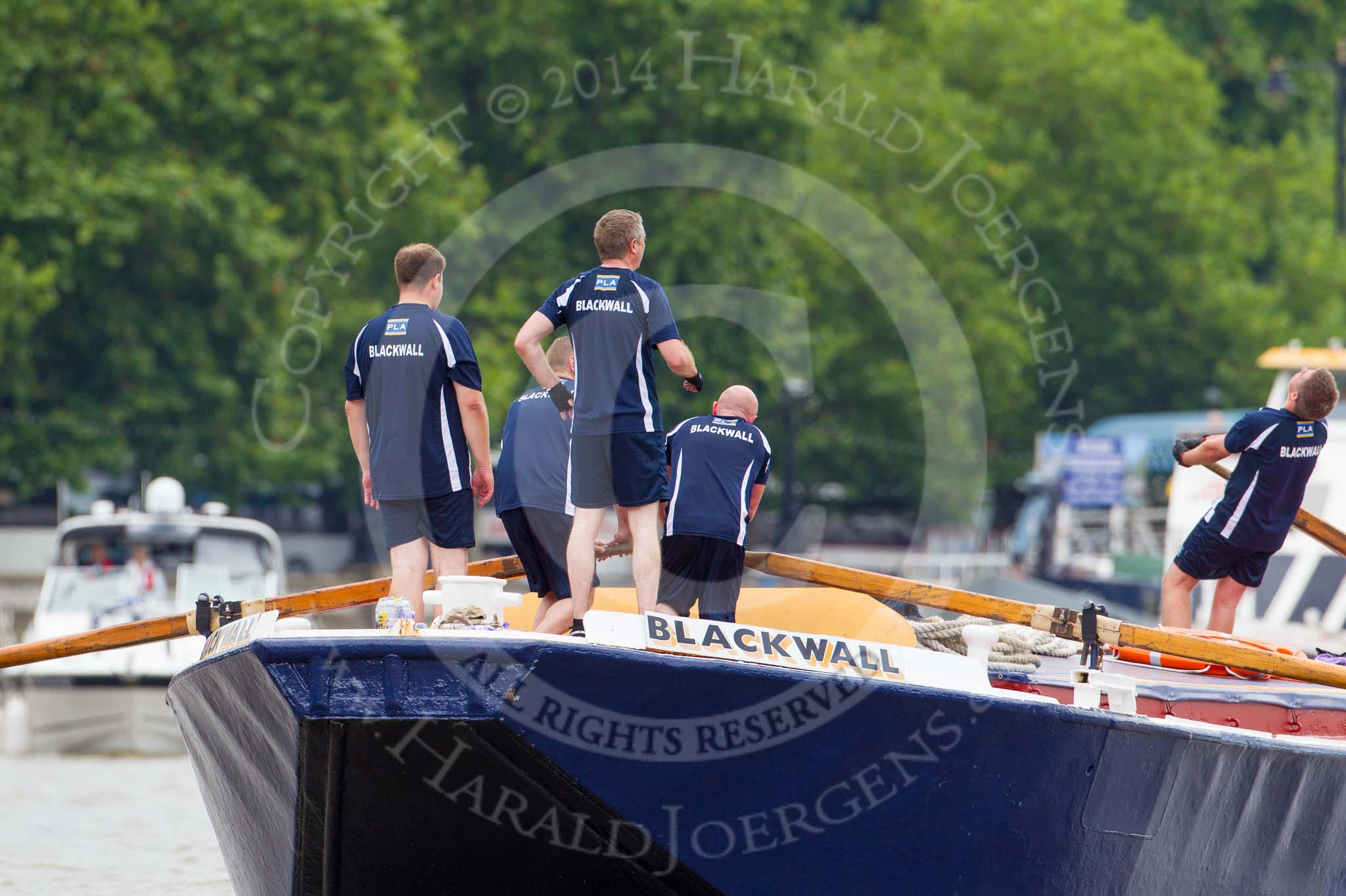 TOW River Thames Barge Driving Race 2014.
River Thames between Greenwich and Westminster,
London,

United Kingdom,
on 28 June 2014 at 14:11, image #383