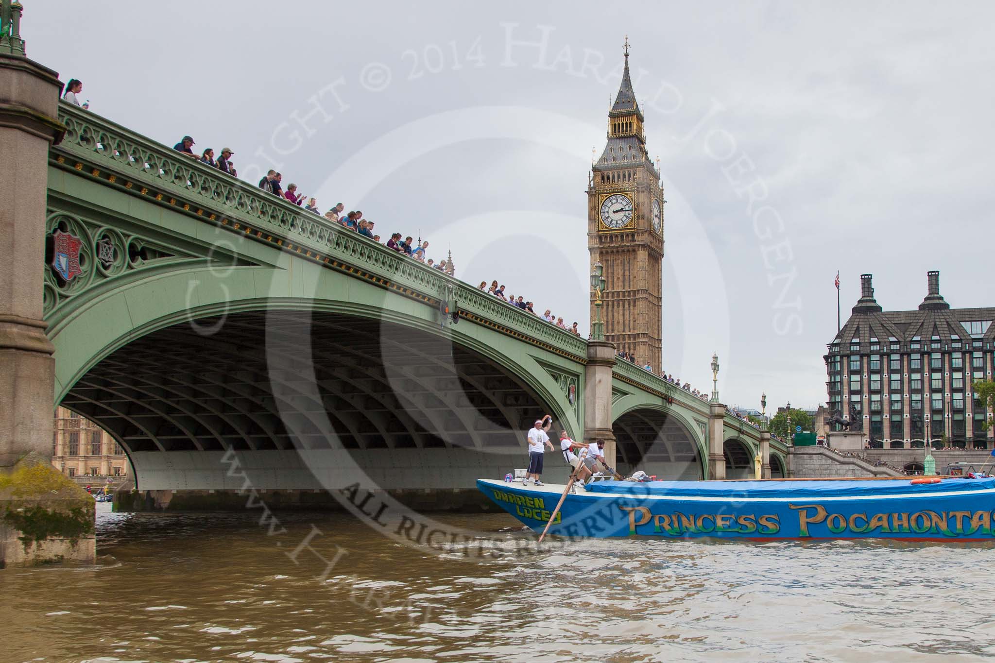 TOW River Thames Barge Driving Race 2014.
River Thames between Greenwich and Westminster,
London,

United Kingdom,
on 28 June 2014 at 14:14, image #400