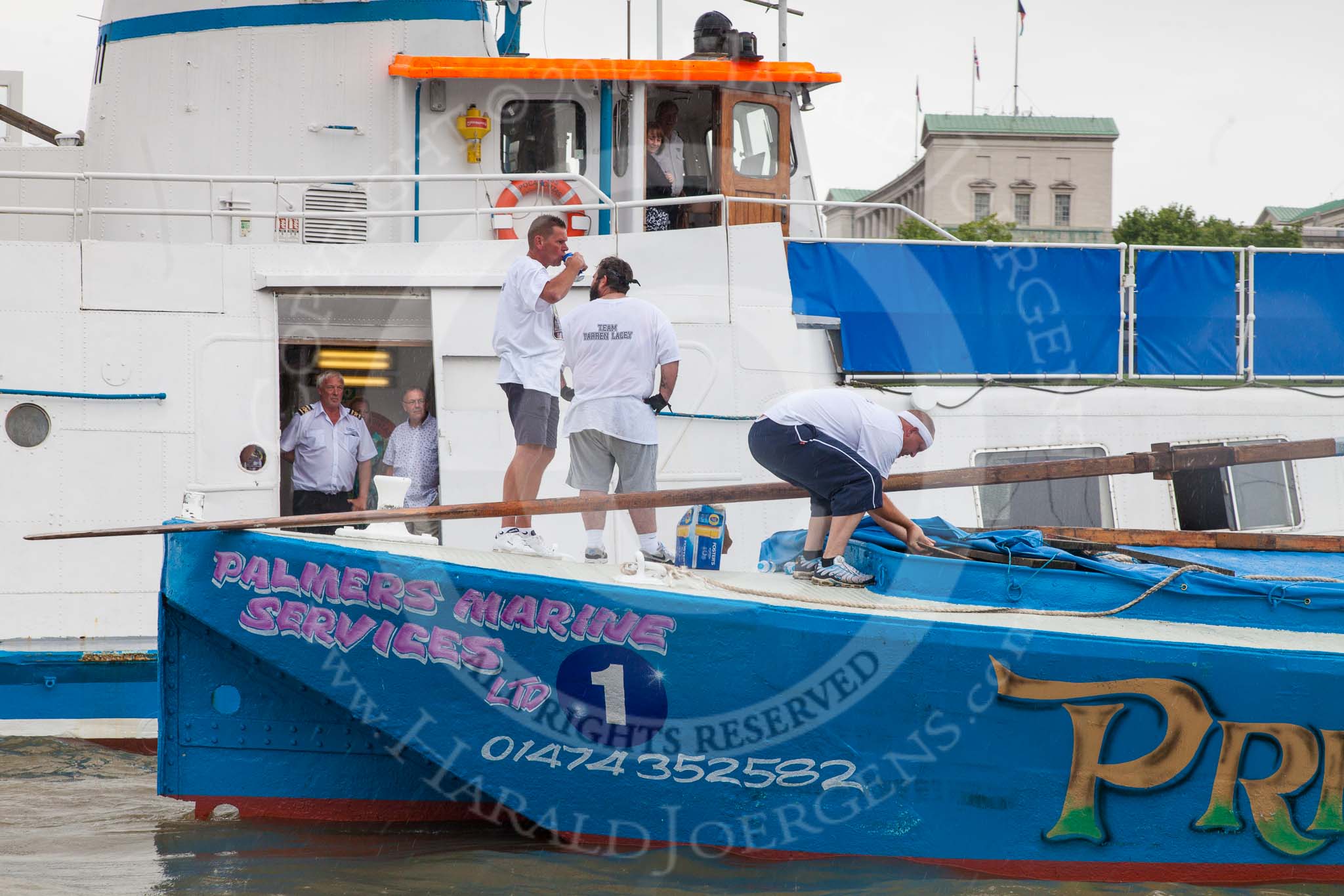 TOW River Thames Barge Driving Race 2014.
River Thames between Greenwich and Westminster,
London,

United Kingdom,
on 28 June 2014 at 14:42, image #445