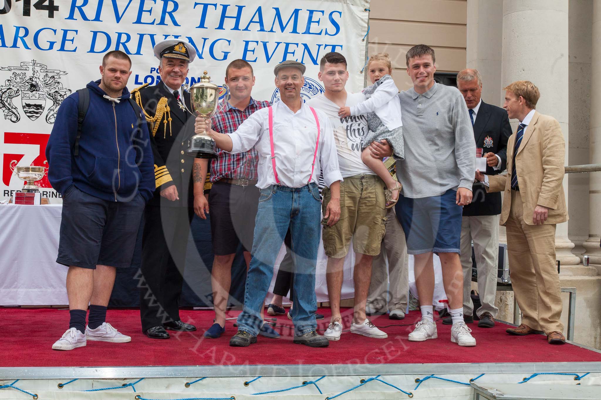 TOW River Thames Barge Driving Race 2014.
River Thames between Greenwich and Westminster,
London,

United Kingdom,
on 28 June 2014 at 16:40, image #478