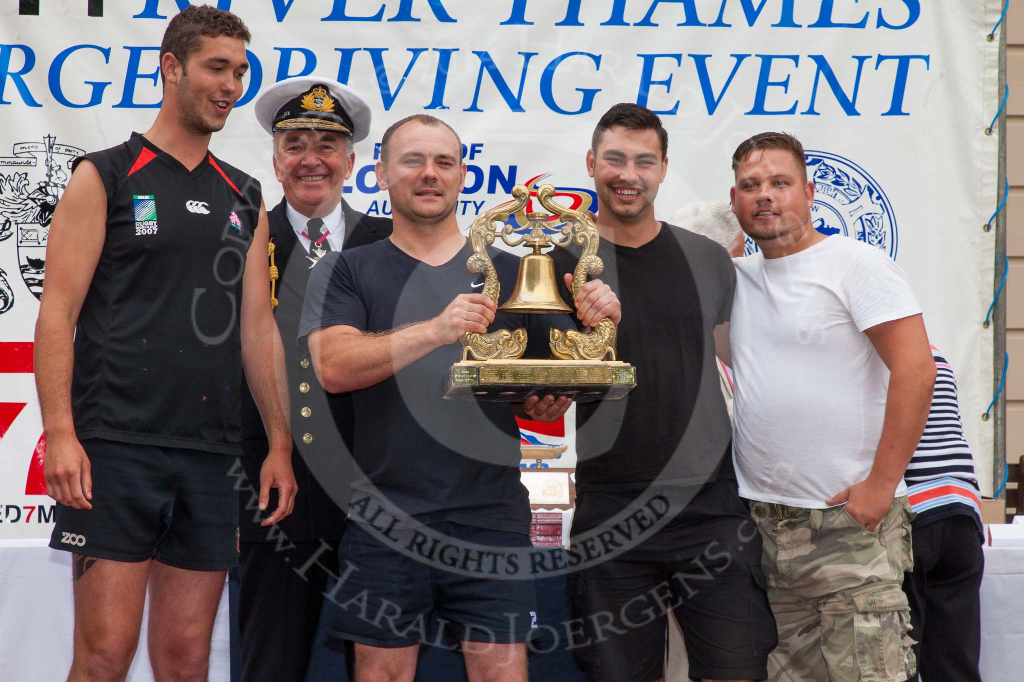 TOW River Thames Barge Driving Race 2014.
River Thames between Greenwich and Westminster,
London,

United Kingdom,
on 28 June 2014 at 16:44, image #490