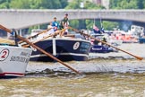 TOW River Thames Barge Driving Race 2014.
River Thames between Greenwich and Westminster,
London,

United Kingdom,
on 28 June 2014 at 13:54, image #328
