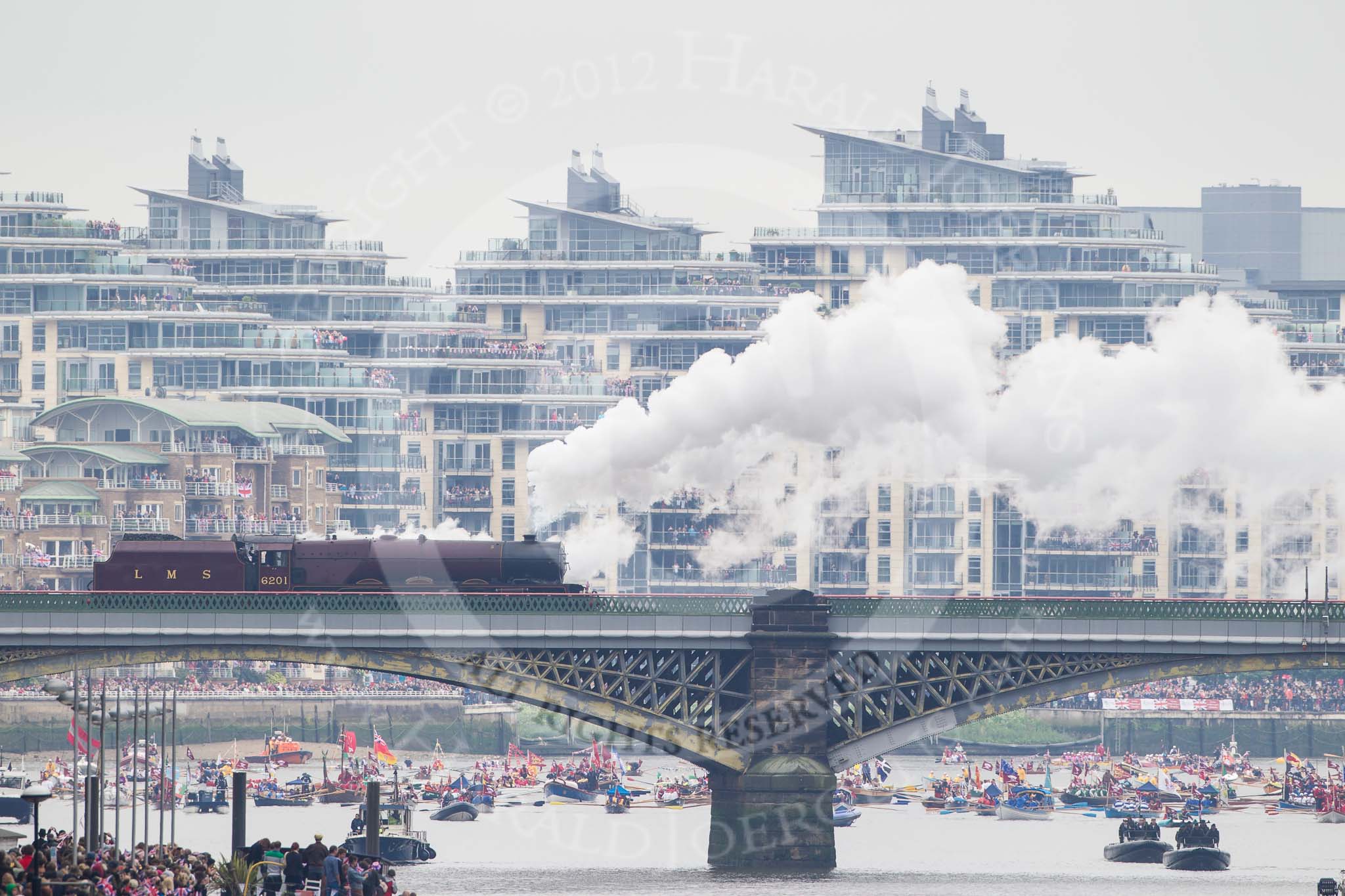 Thames Diamond Jubilee Pageant.
River Thames seen from Battersea Bridge,
London,

United Kingdom,
on 03 June 2012 at 14:17, image #15