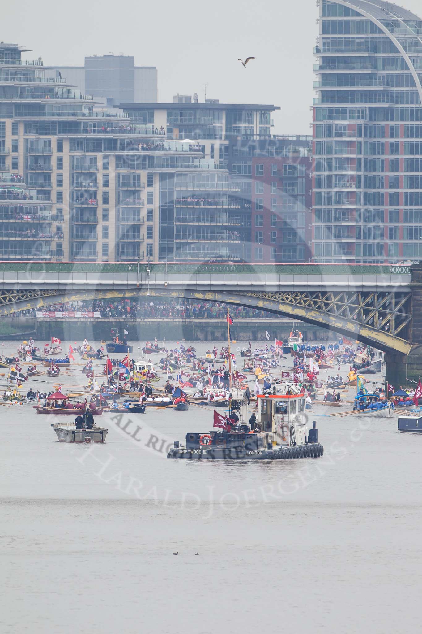 Thames Diamond Jubilee Pageant.
River Thames seen from Battersea Bridge,
London,

United Kingdom,
on 03 June 2012 at 14:32, image #51