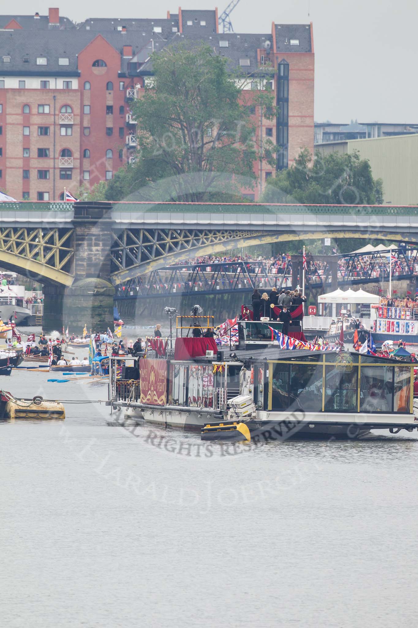 Thames Diamond Jubilee Pageant.
River Thames seen from Battersea Bridge,
London,

United Kingdom,
on 03 June 2012 at 14:34, image #55