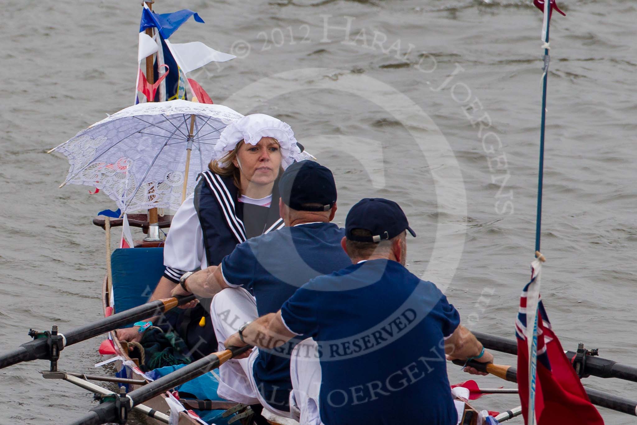 Thames Diamond Jubilee Pageant.
River Thames seen from Battersea Bridge,
London,

United Kingdom,
on 03 June 2012 at 14:47, image #121