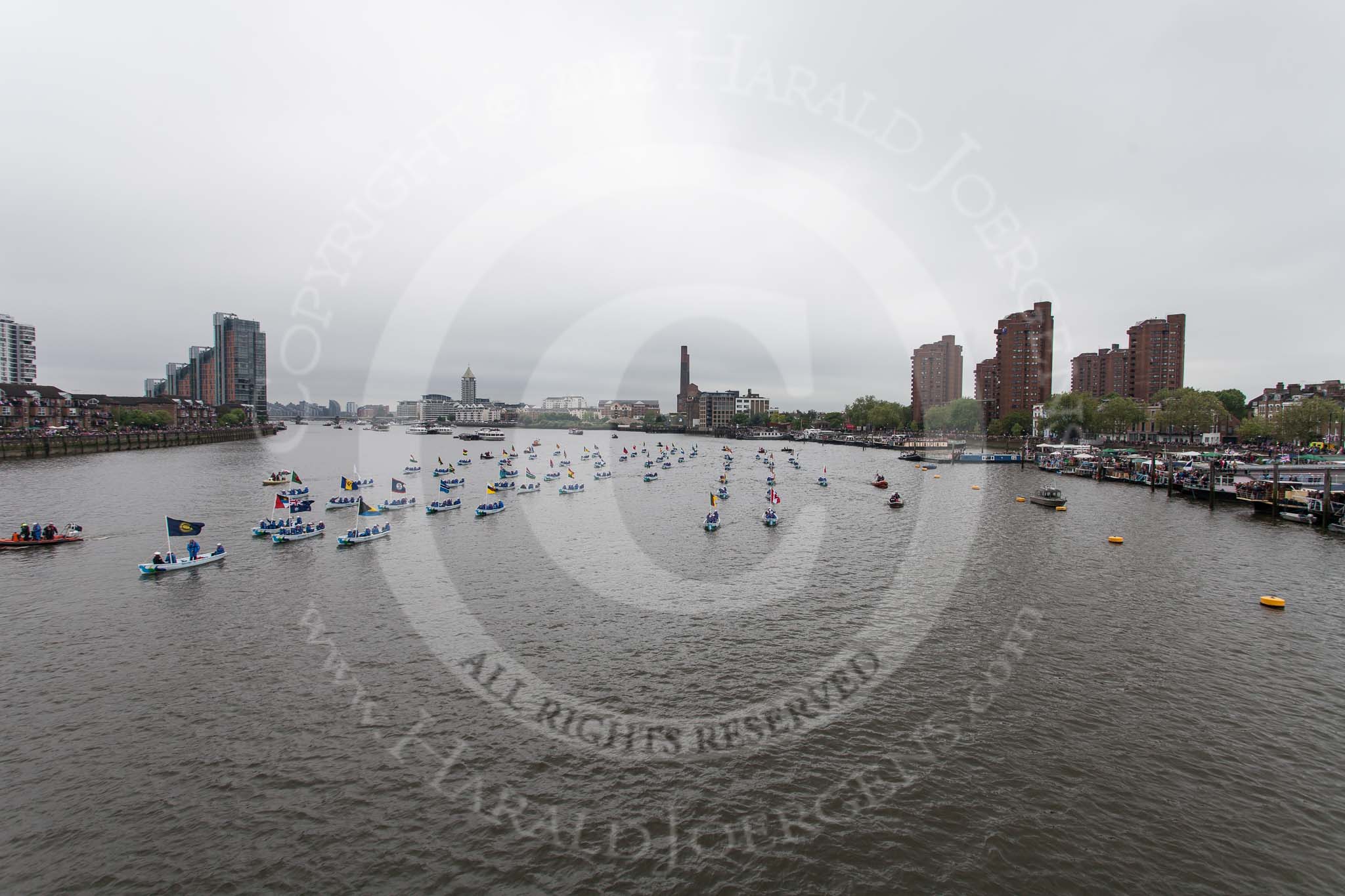 Thames Diamond Jubilee Pageant: COMMONWEALTH FLAGS-Sea Cadets..
River Thames seen from Battersea Bridge,
London,

United Kingdom,
on 03 June 2012 at 14:53, image #156