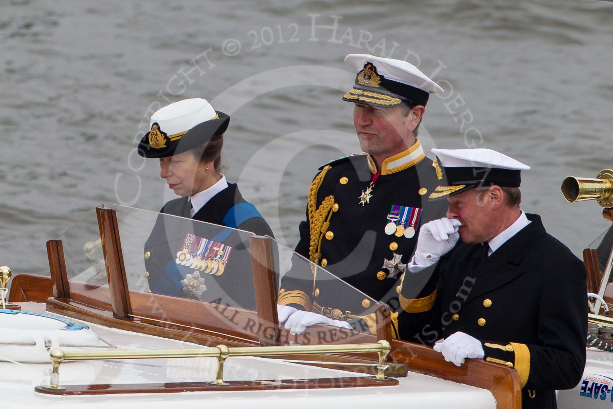 Thames Diamond Jubilee Pageant: VIPS-Trinity House No.1.Boast (V61)..
River Thames seen from Battersea Bridge,
London,

United Kingdom,
on 03 June 2012 at 14:56, image #165