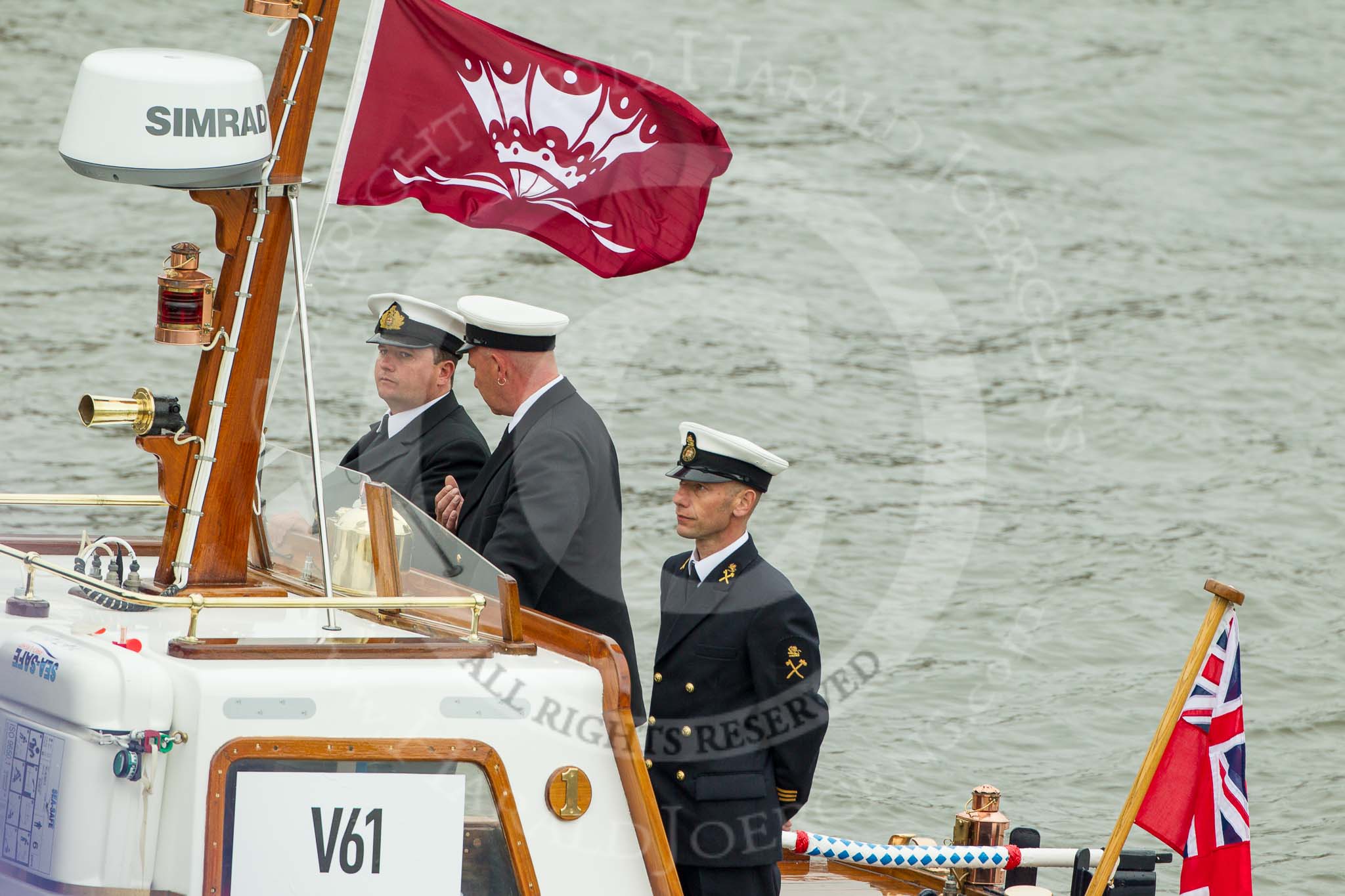 Thames Diamond Jubilee Pageant: VIPS-Trinity House No.1.Boast (V61)..
River Thames seen from Battersea Bridge,
London,

United Kingdom,
on 03 June 2012 at 14:56, image #168