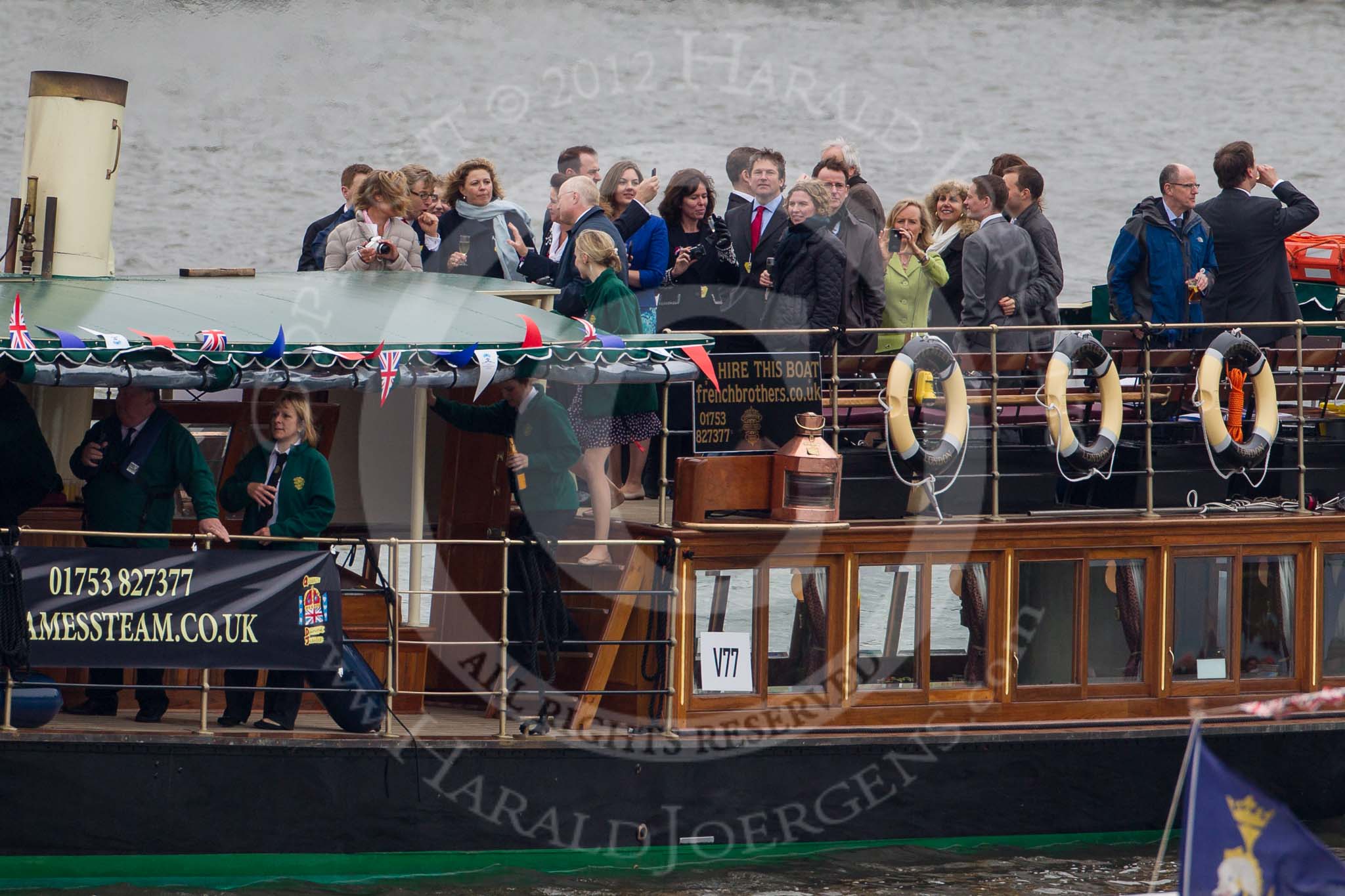 Thames Diamond Jubilee Pageant: VIPS-Streatley  (V77)..
River Thames seen from Battersea Bridge,
London,

United Kingdom,
on 03 June 2012 at 15:01, image #193